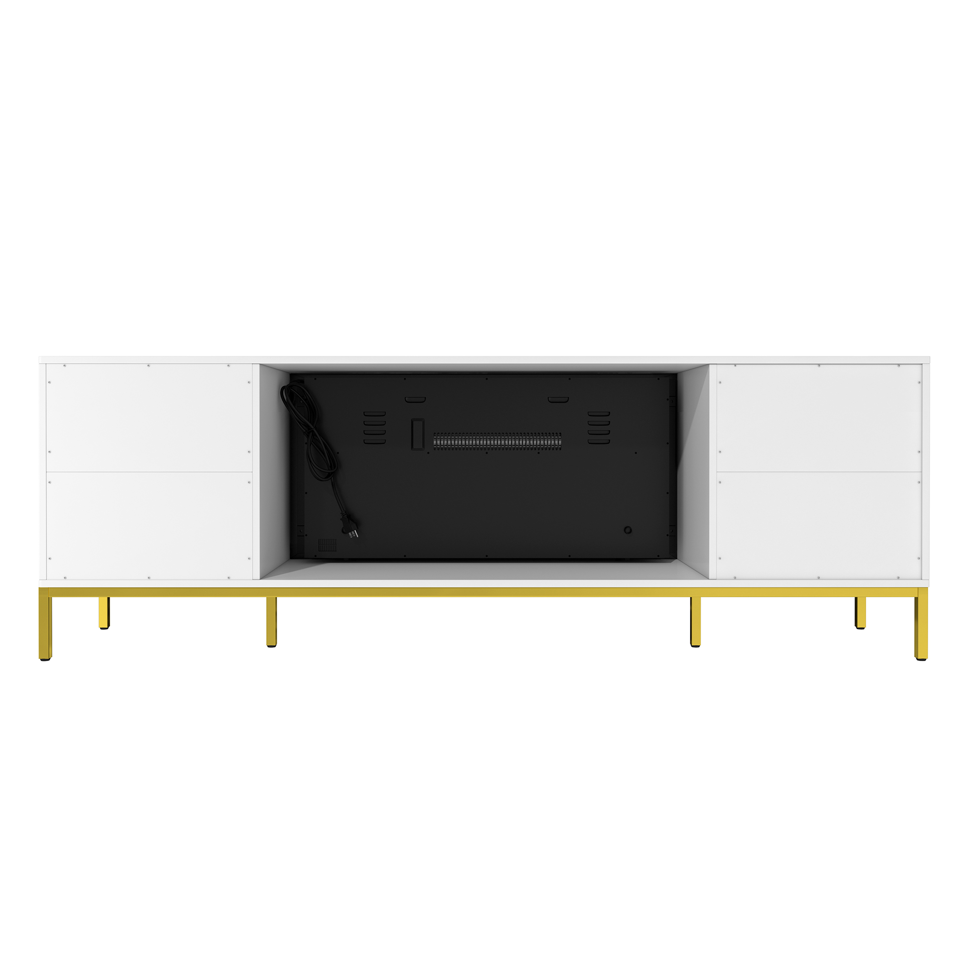 TV Stand with Built-in 36" Electric Fireplace Fits TVs Up to 75"
