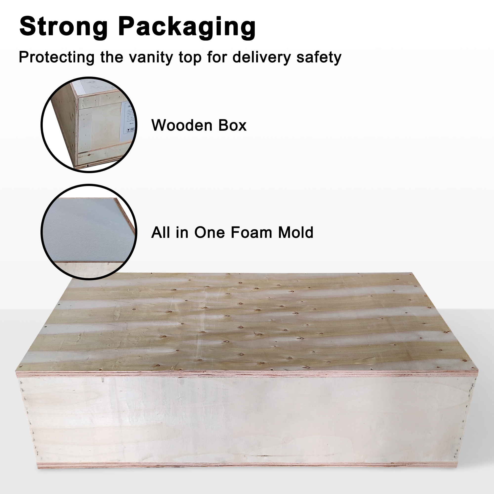 49 in. W x 22 in. D Engineered Stone Composite White Rectangular Single Sink Bathroom Vanity Top