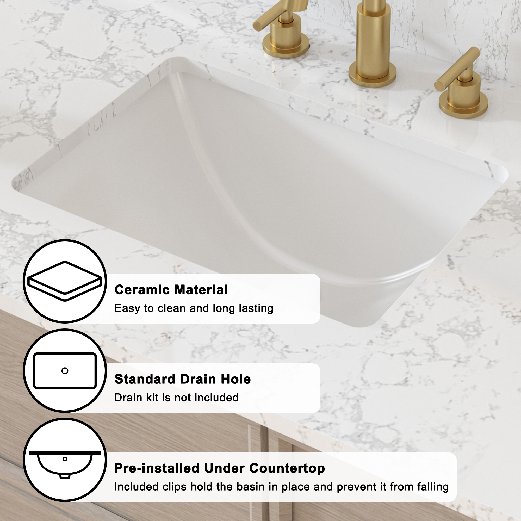 49 in. W x 22 in. D Engineered Stone Composite White Rectangular Single Sink Bathroom Vanity Top