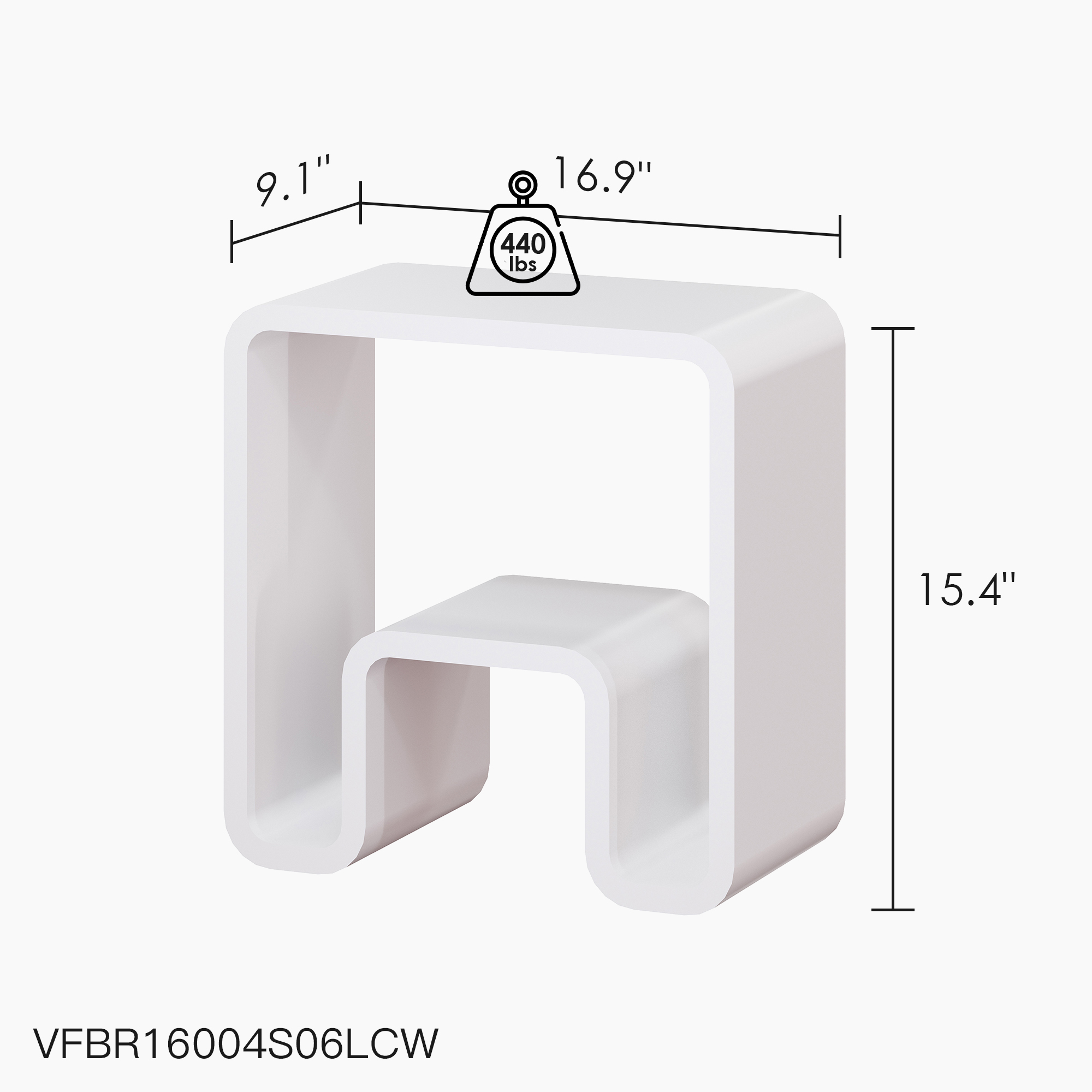 Solid Surface Stool for Bathroom - Matte White/Matte Black，Applicable to multiple scenes, can be used in shower room/bathtub side storage/living room/bedroom