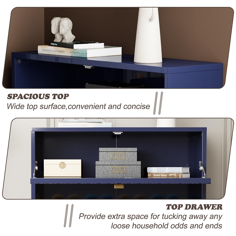 3 Flip Drawers Free Standing Shoe Racks,Modern Shoes Cabinet with Brass Knobs And Legs, 24 Pair for Entryway,Bedroom