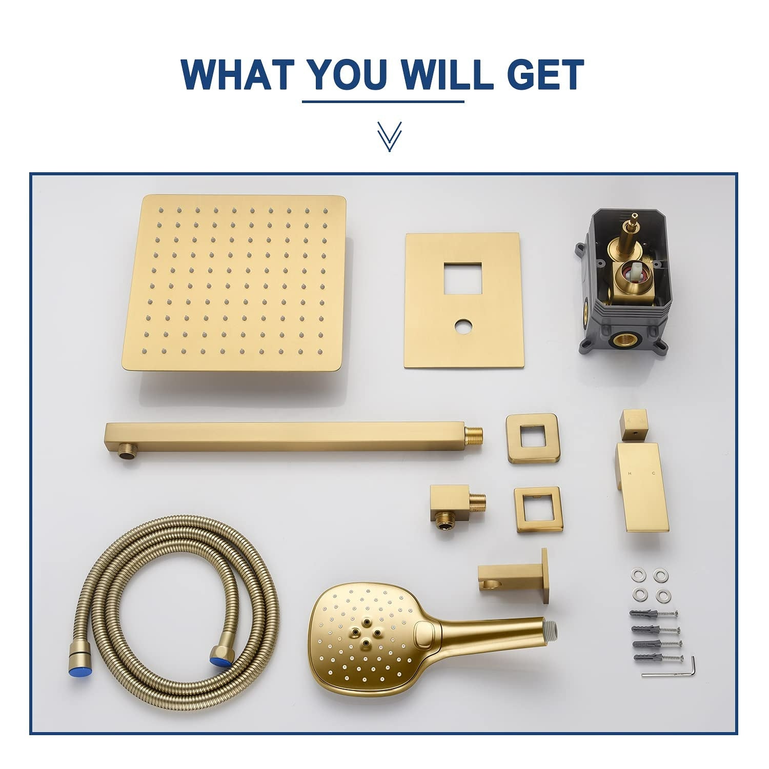 10" Wall Mounted 2 Function Dual Shower Head System with Handheld