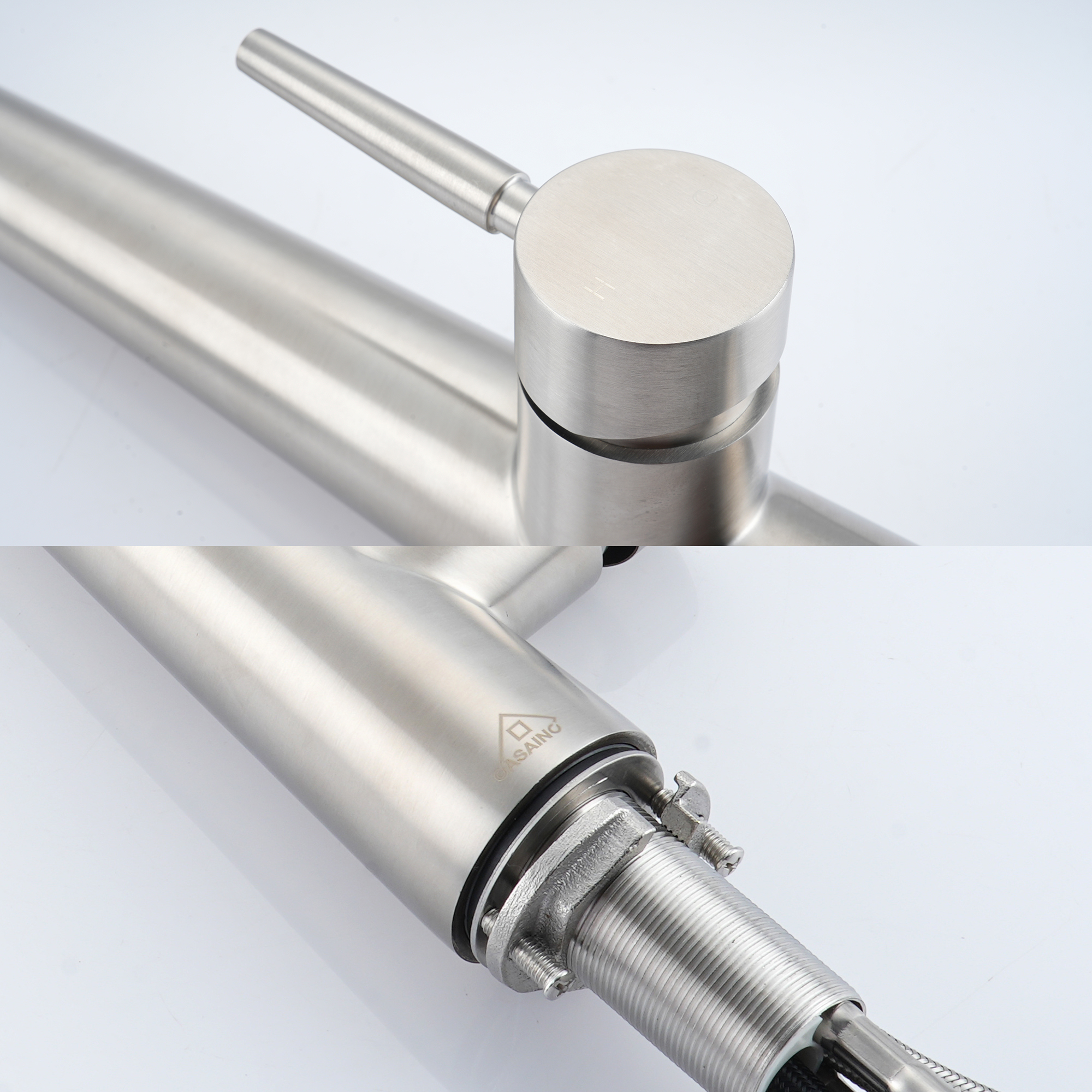 Kitchen-Faucet, Simple Kitchen Faucet with Pull Down Sprayer-Out Kitchen Sink Offers Efficient Cleaning for Kitchen Laundry Utility Rv Wet Bar -with Deck Plate -Matt Black-4