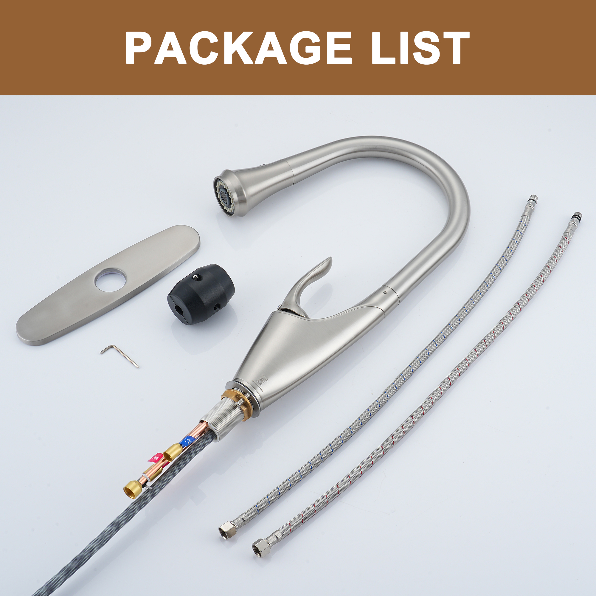 Single-Handle Kitchen Faucet with Pull-Out Sprayer