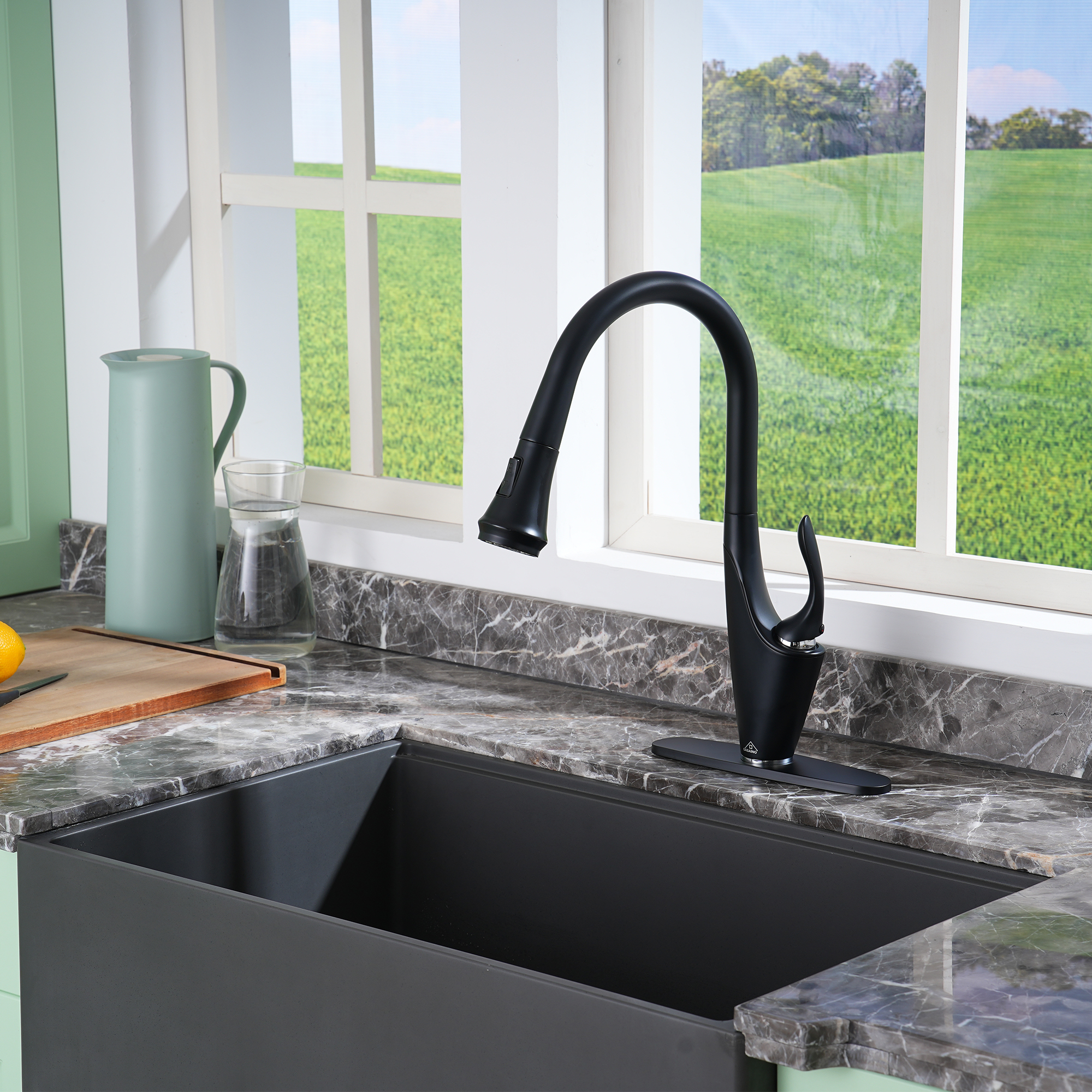 Single-Handle Kitchen Faucet with Pull-Out Sprayer