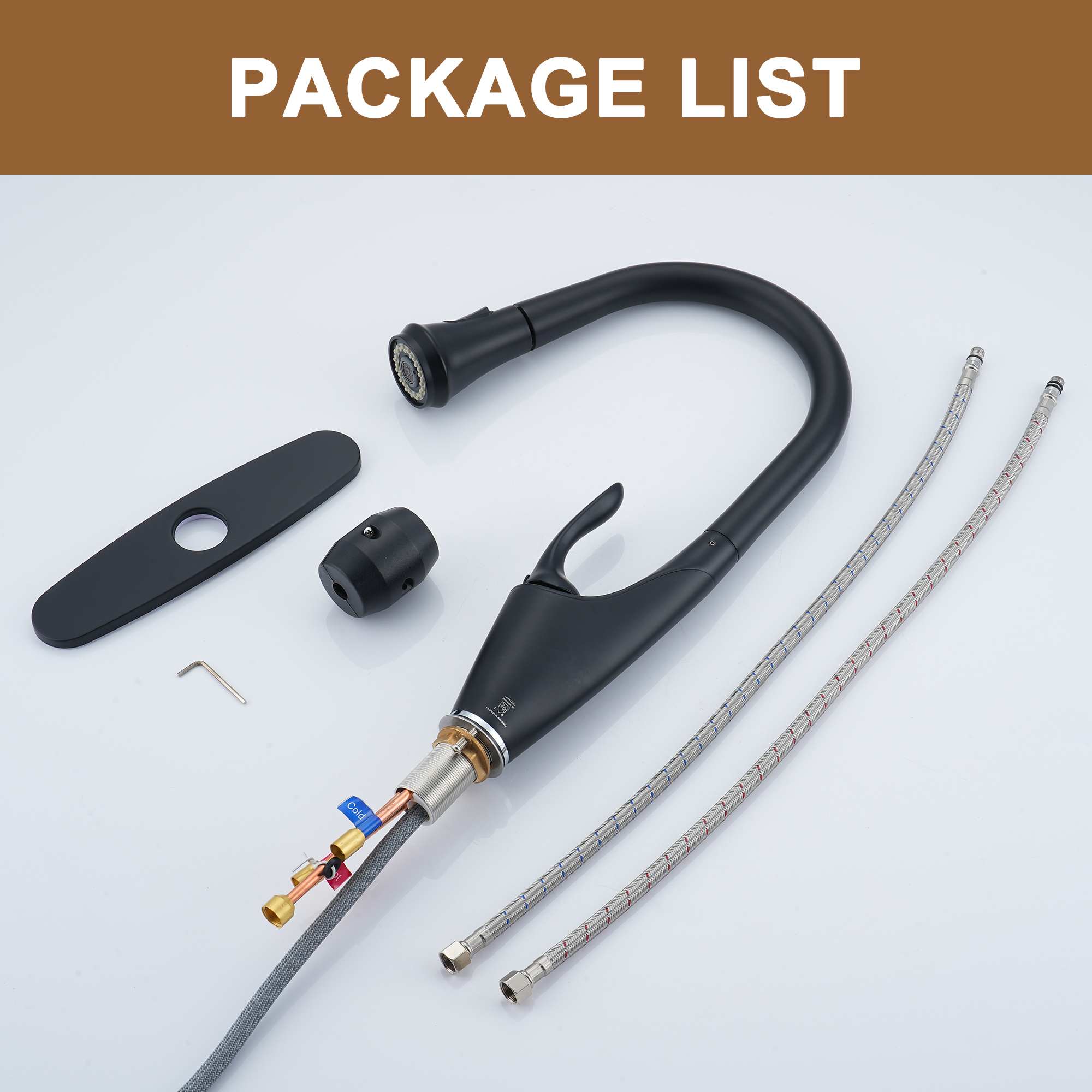 Single-Handle Kitchen Faucet with Pull-Out Sprayer