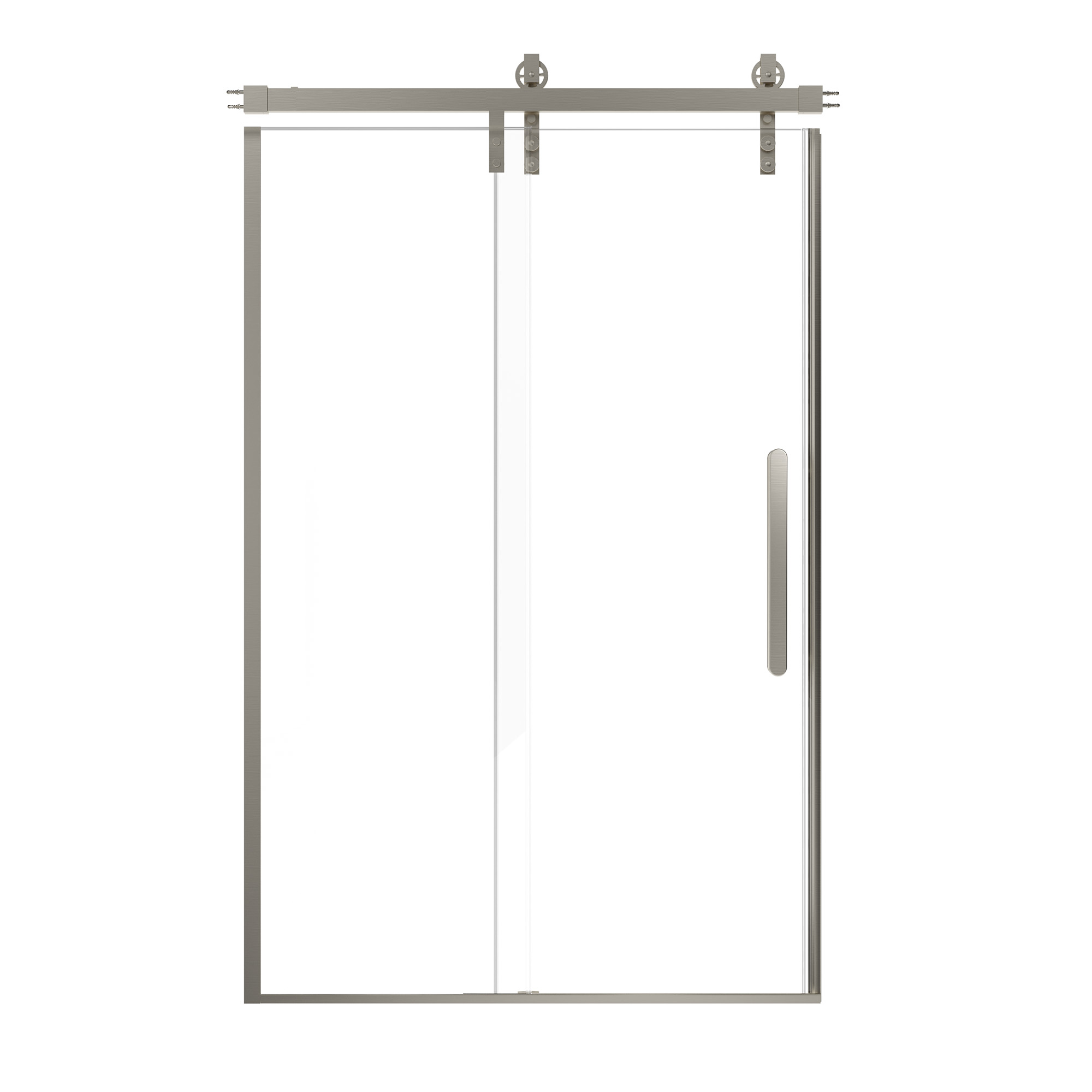 48.6" x 76" Framed Stainless Steel Shower Door with SGCC-Certified Tempered Glass