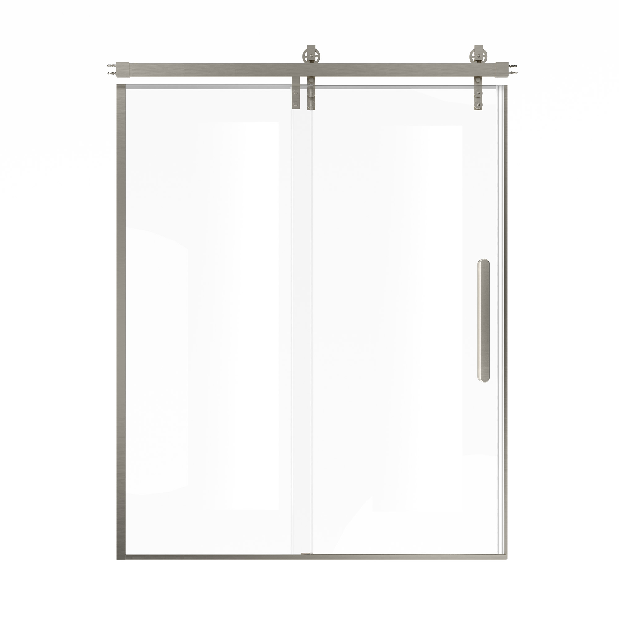 60.6"x 76" Framed Stainless Steel Shower Door with Reversible Installation