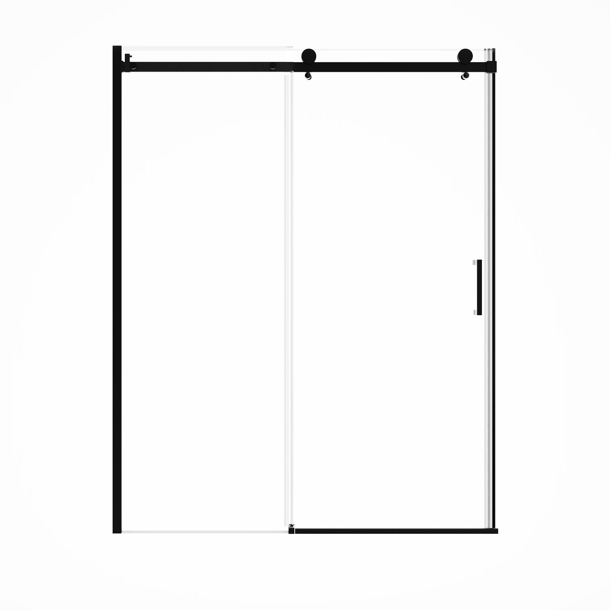 60"x 76" Framed Stainless Steel Shower Door with 3/8" Tempered Glass