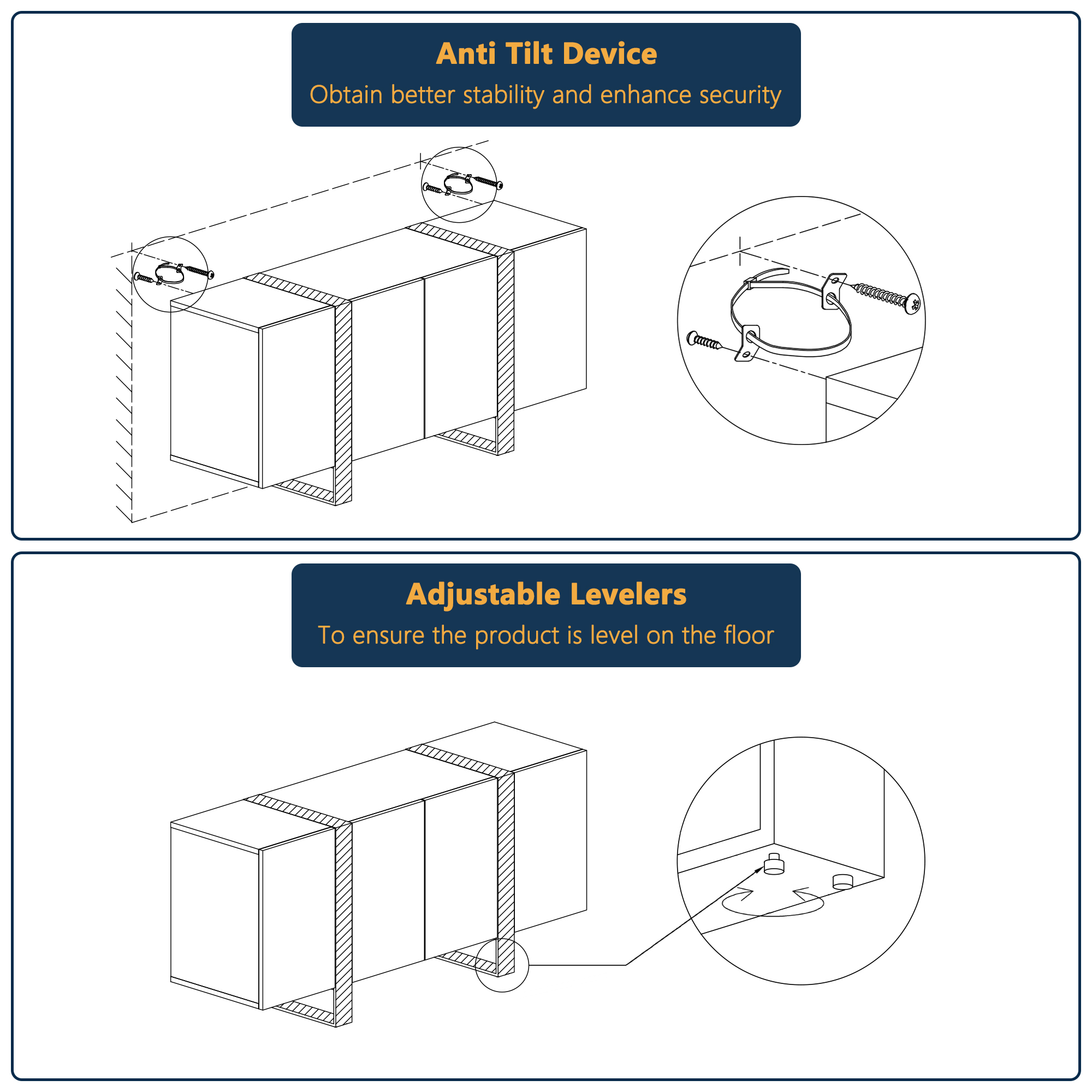 Dark Brown Grain TV Stand Fits TVs Up to 60 to 75 in. with Stainless Steel Brushed Gold Legs