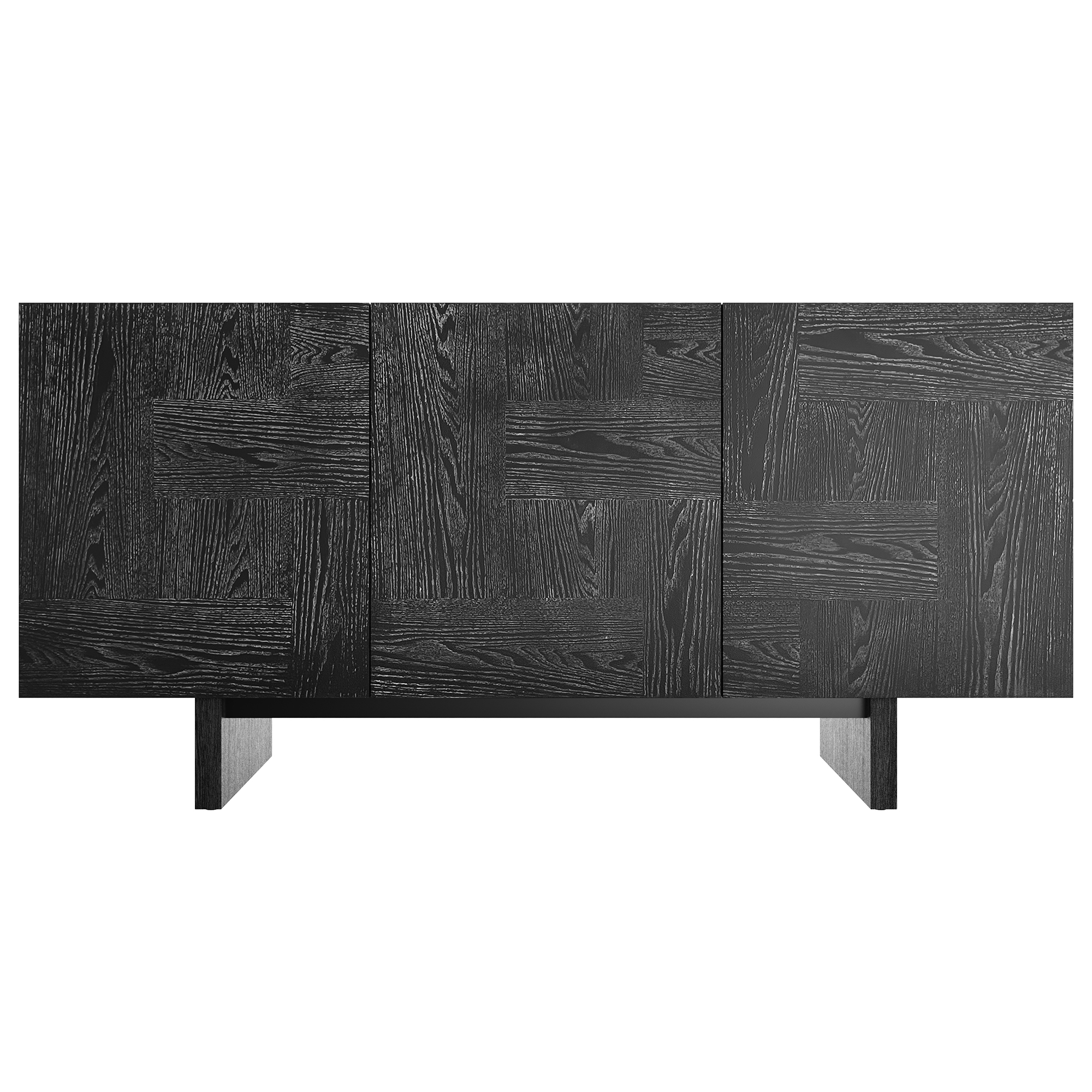 Black Grain TV Stand Fits TVs up to 60 to 75 in.