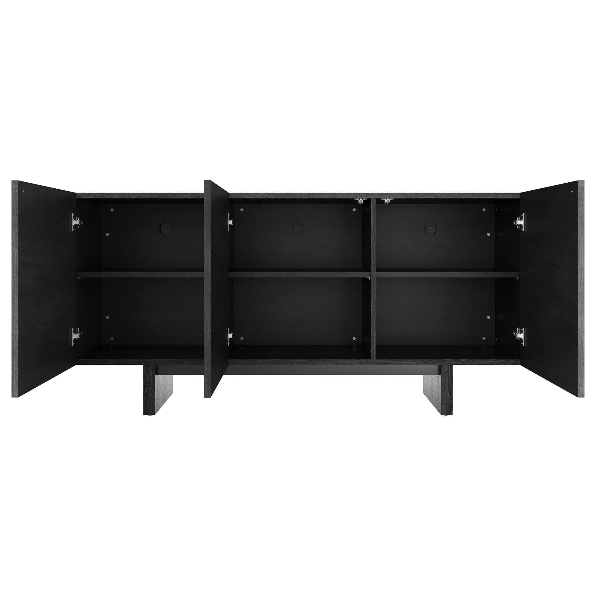 Black Grain TV Stand Fits TVs up to 60 to 75 in.
