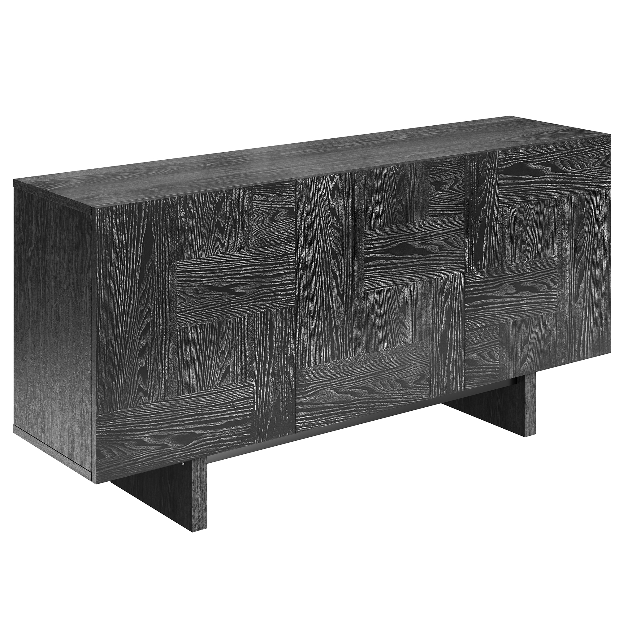 Black Grain TV Stand Fits TVs up to 60 to 75 in.