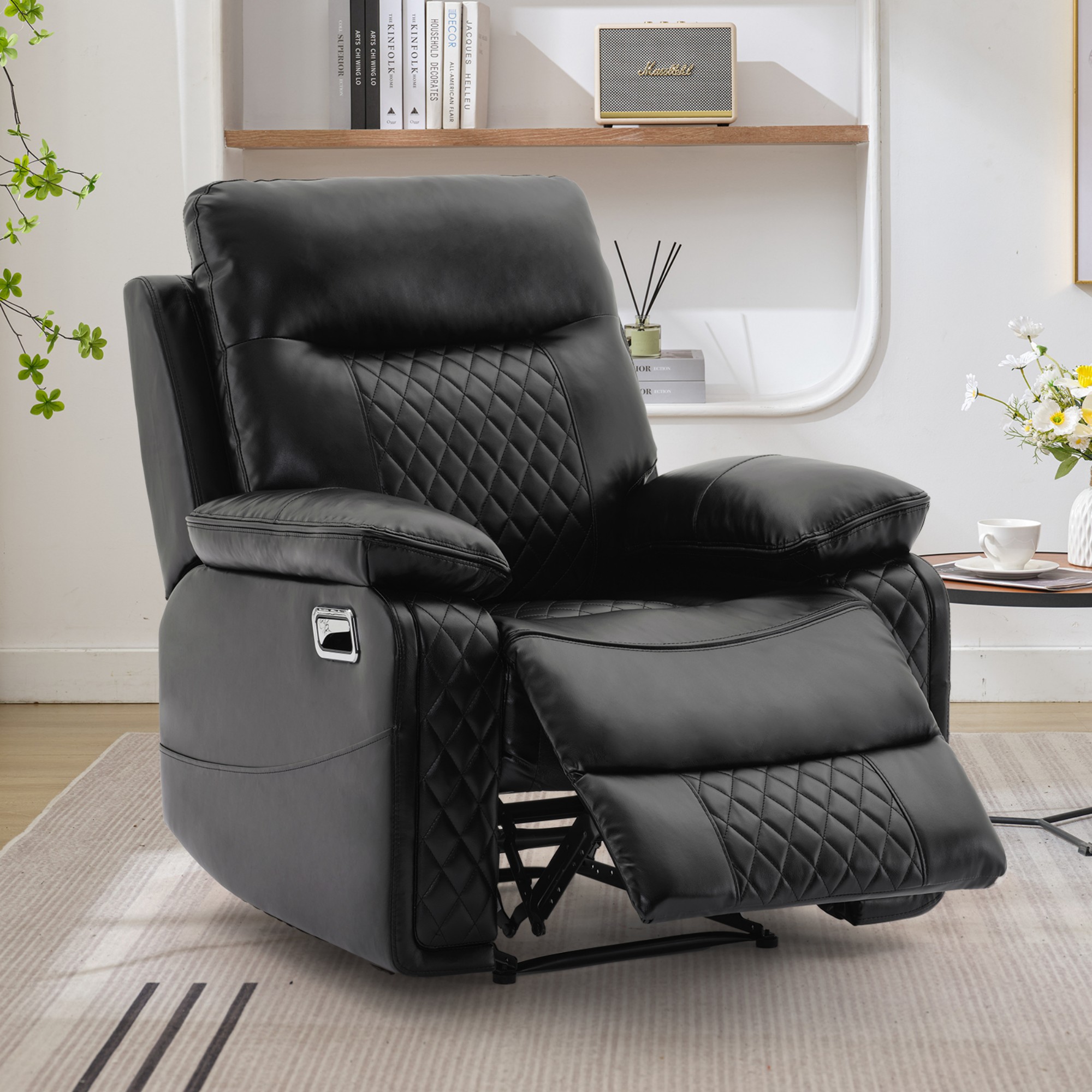 Manual Recliner Chair, Comfy Recliner Single Sofa Chair for Living Room Bedroom