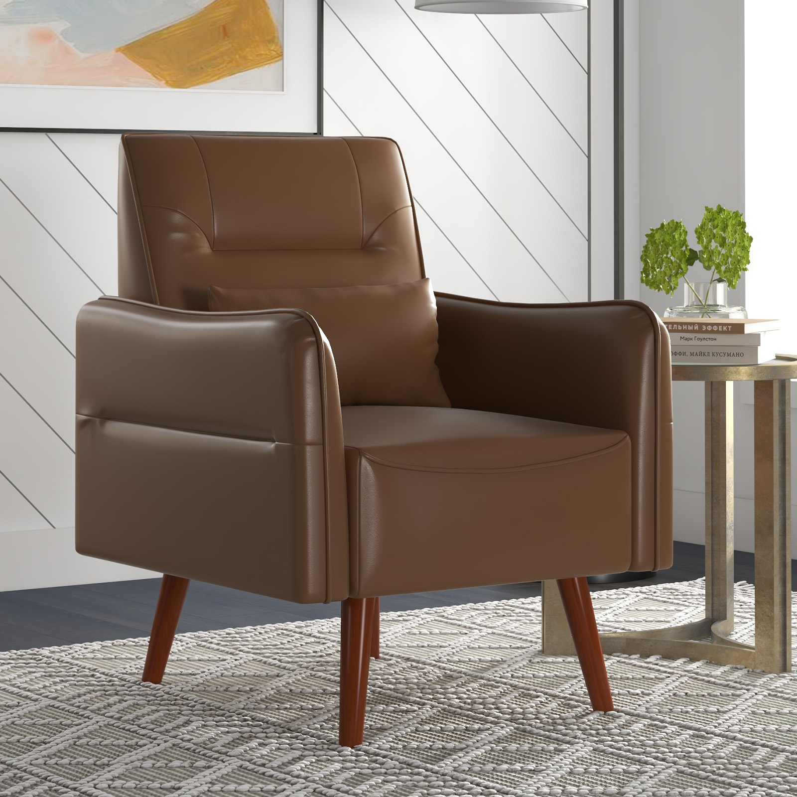 Accent Chair, Upholstered Arm Chair For Living Room Bedroom