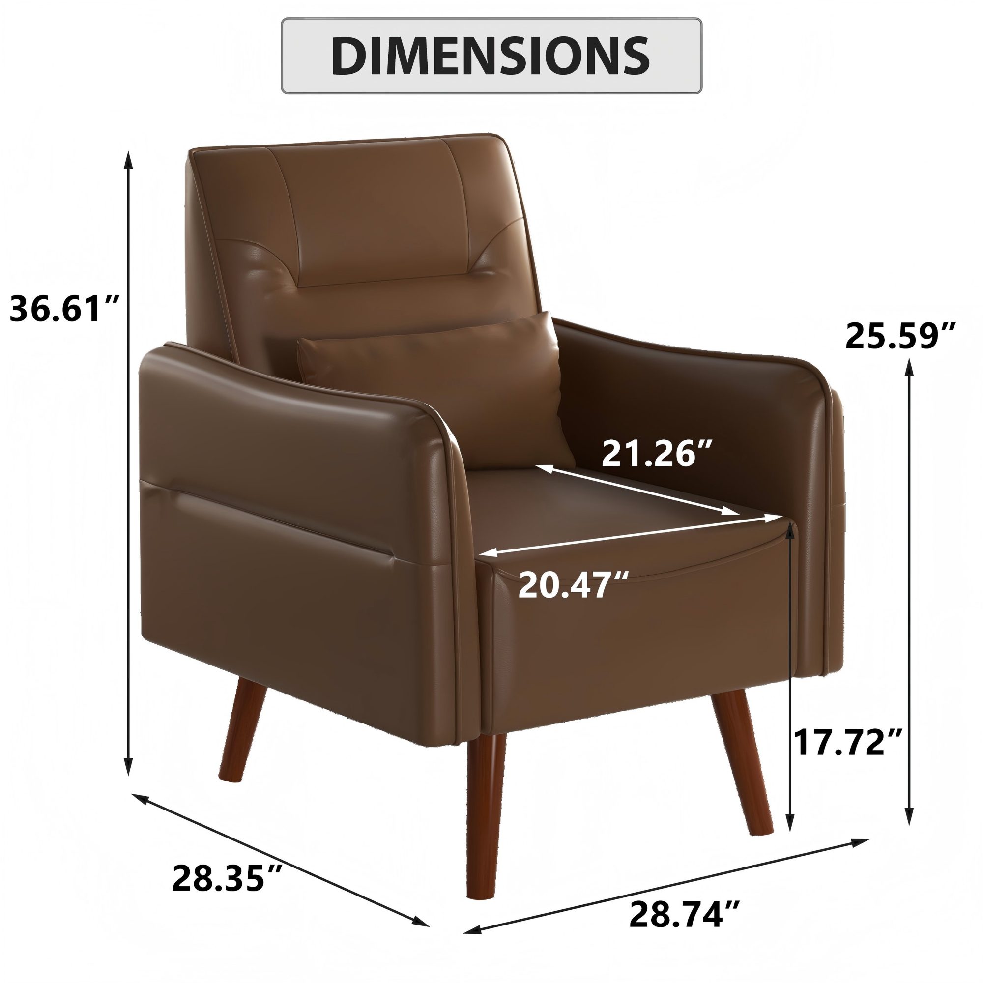 Accent Chair, Upholstered Arm Chair For Living Room Bedroom