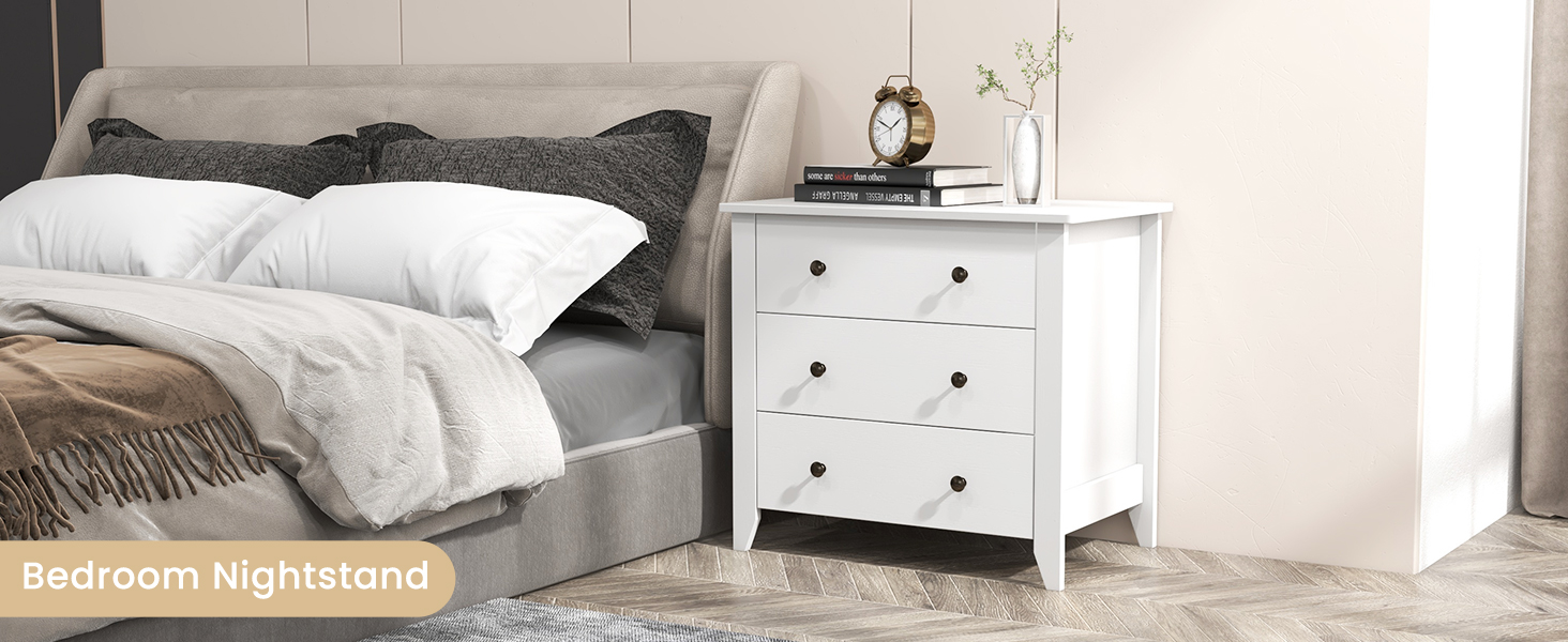 3 Drawer Dresser Chest of Drawers Bedside Table