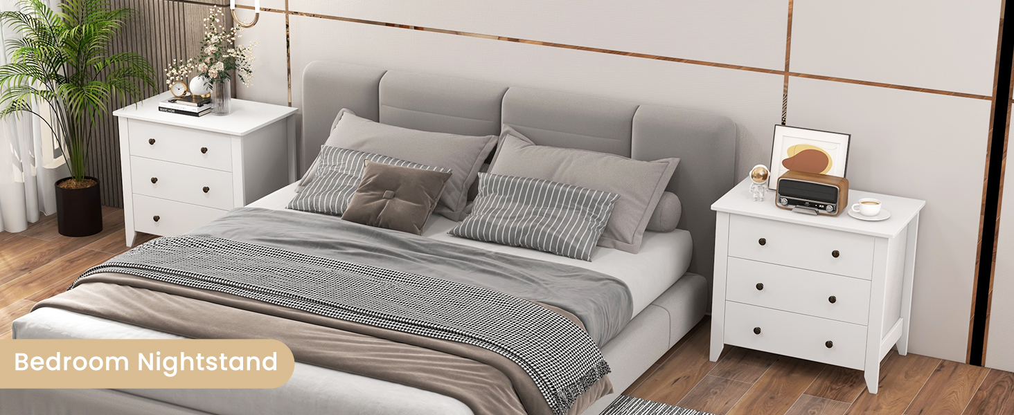 3 Drawer Dresser Chest of Drawers Bedside Table