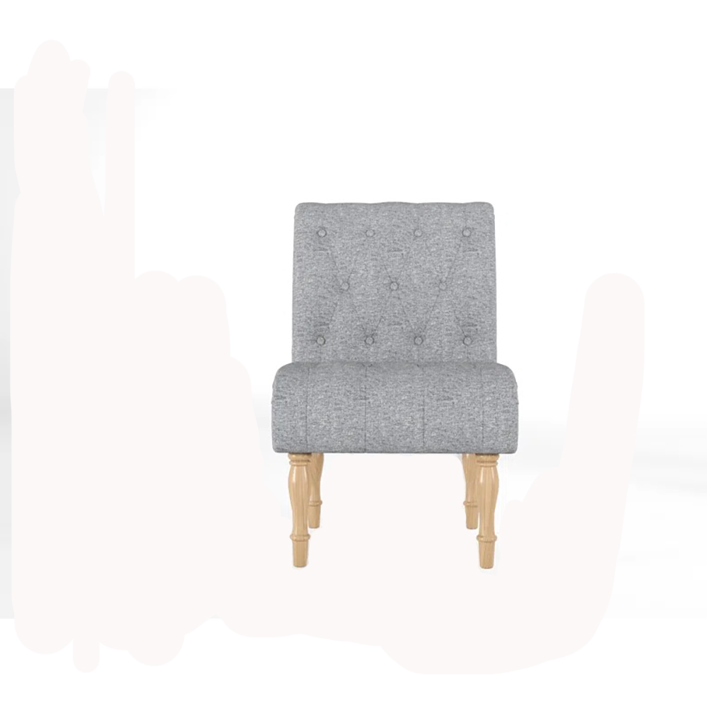 Armless Accent Upholstered Lounge Chair Slipper Chair for Bedroom Living Room