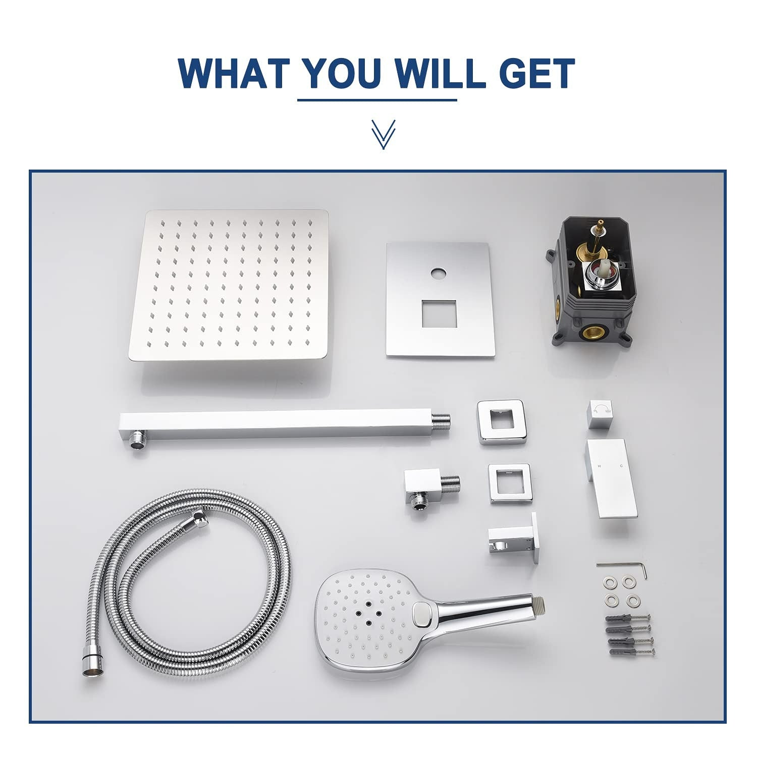 10" Wall Mounted 2 Function Dual Shower Head System with Handheld