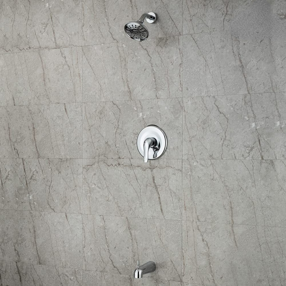 Bathtub Faucet Set, Shower System with Tub Spout 4.84 Inch 3-Spray Bathroom Shower Head, Single-Handle Shower Valve and Trim Kit (Oil Rubbed Bronze)