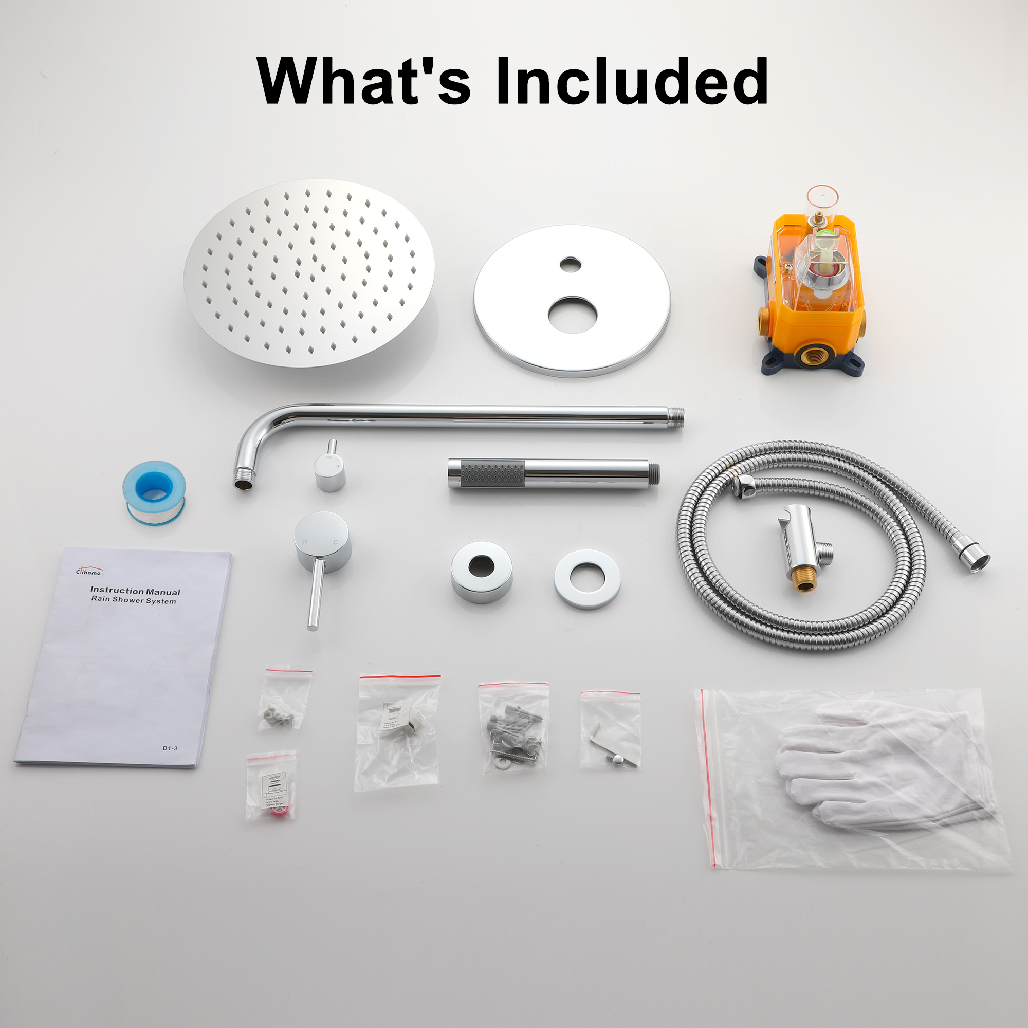 10-Inch Two-function Wall Mount Round Shower Set