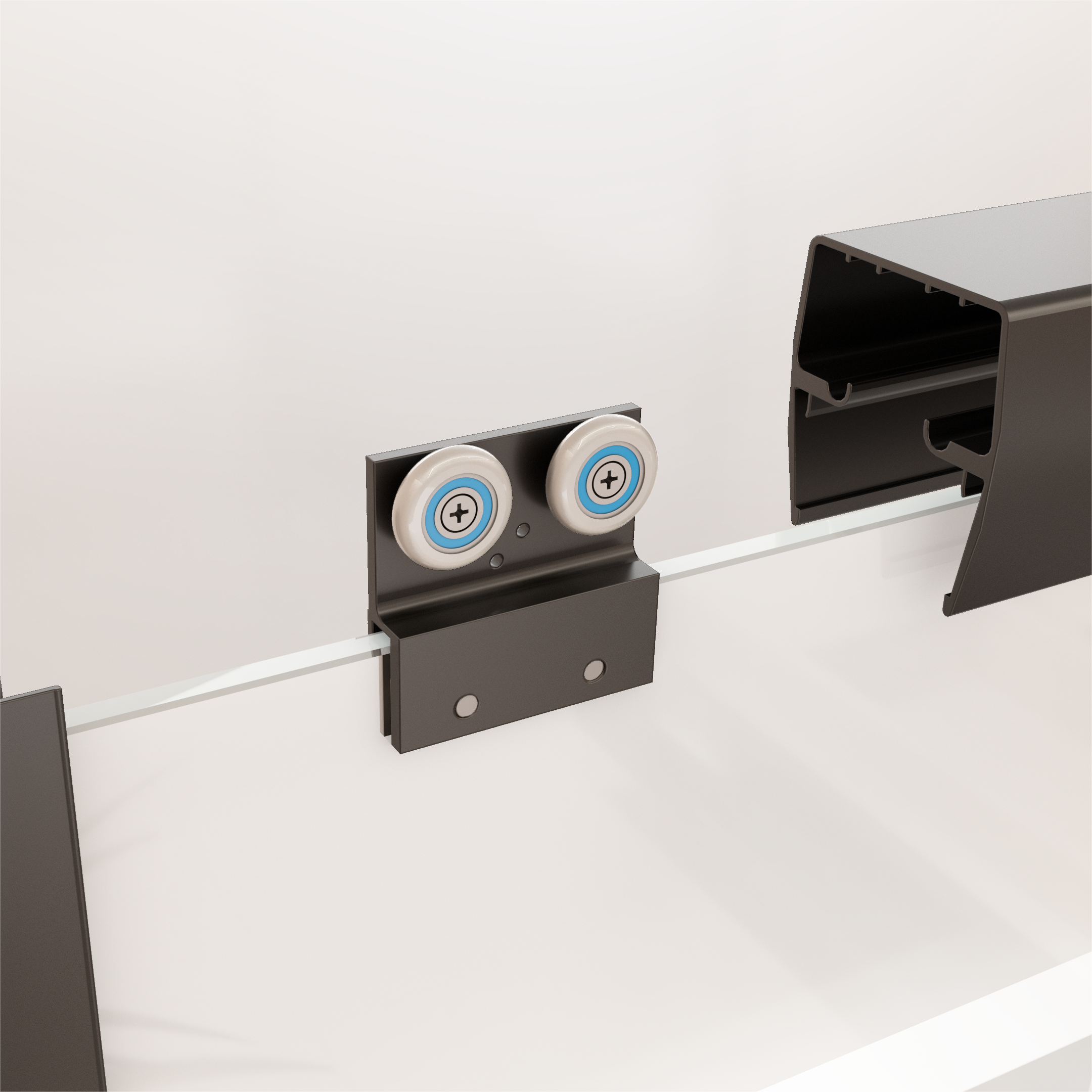 Bathtub Sliding Doors 60" W x 58" H, Semi-Frameless Double Sliding Shower Doors with 1/4 in. SGCC Tempered Glass, Bypass Bathtub Door in Matte Black, Tub Shower Door with Explosion-Proof Film