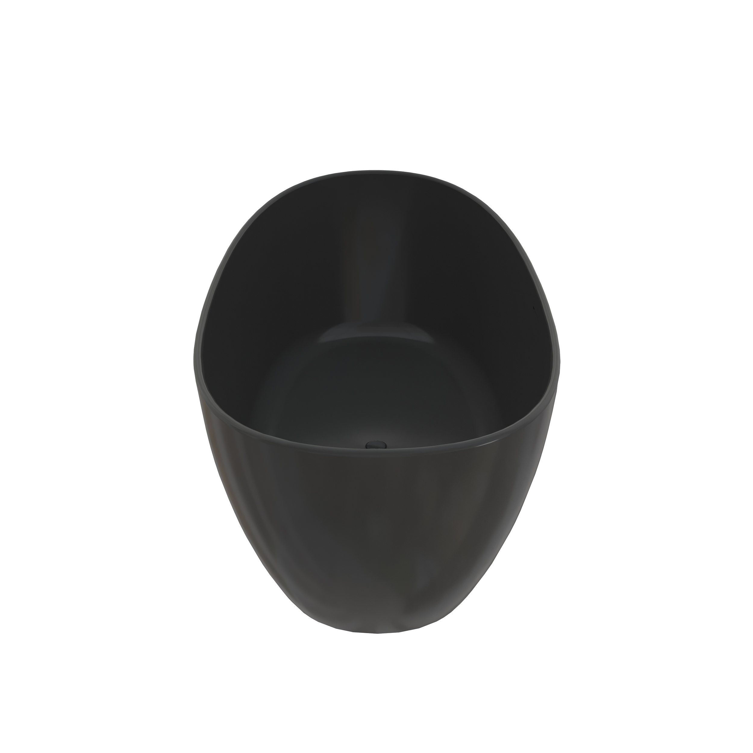 65" Solid Surface Freestanding Double Slipper Soaking Tub with Drain and Overflow