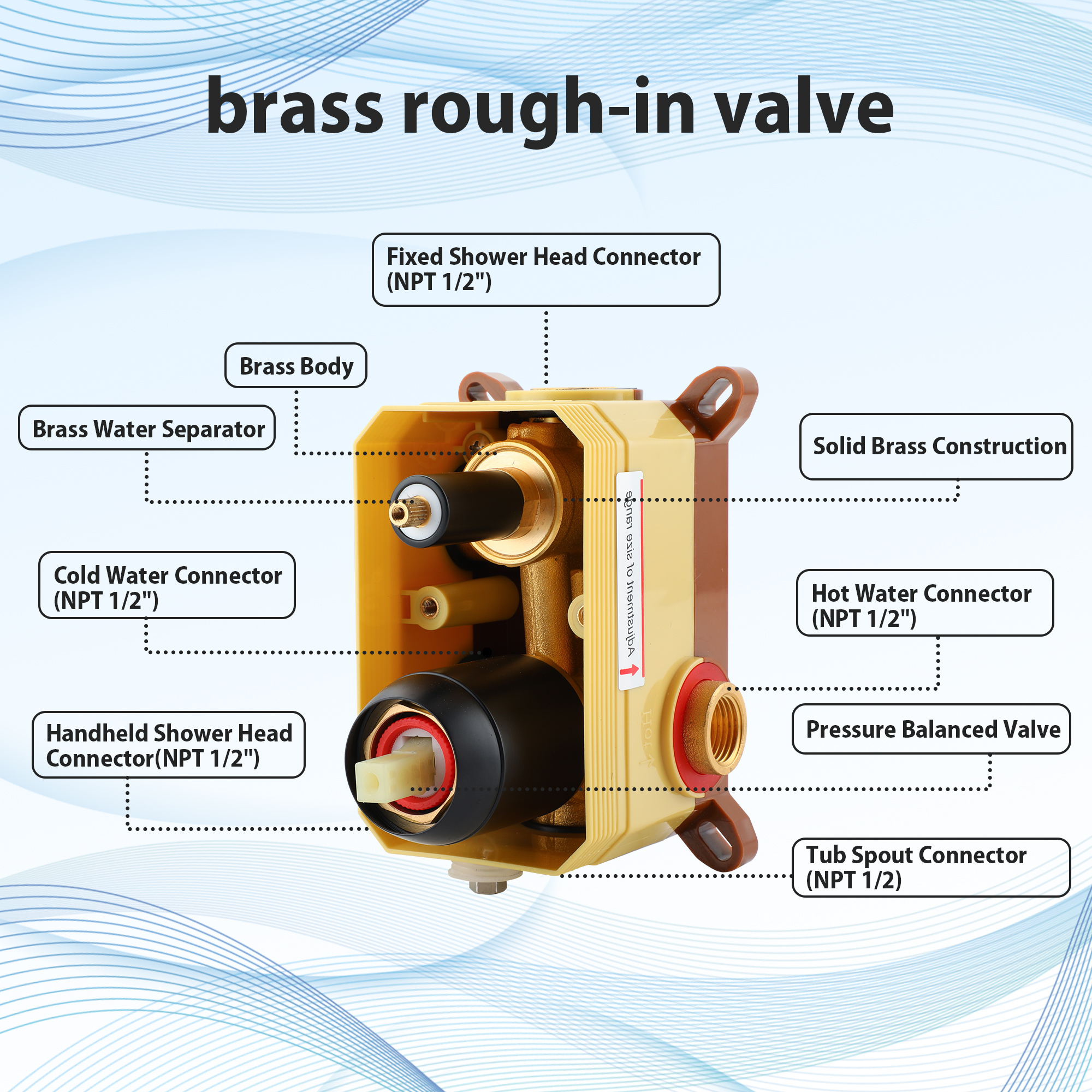 3-Spray Patterns Wall Mount Handheld Shower Head with Tub Faucet and 10 in. Shower Head 1.8 GPM in Matte Black