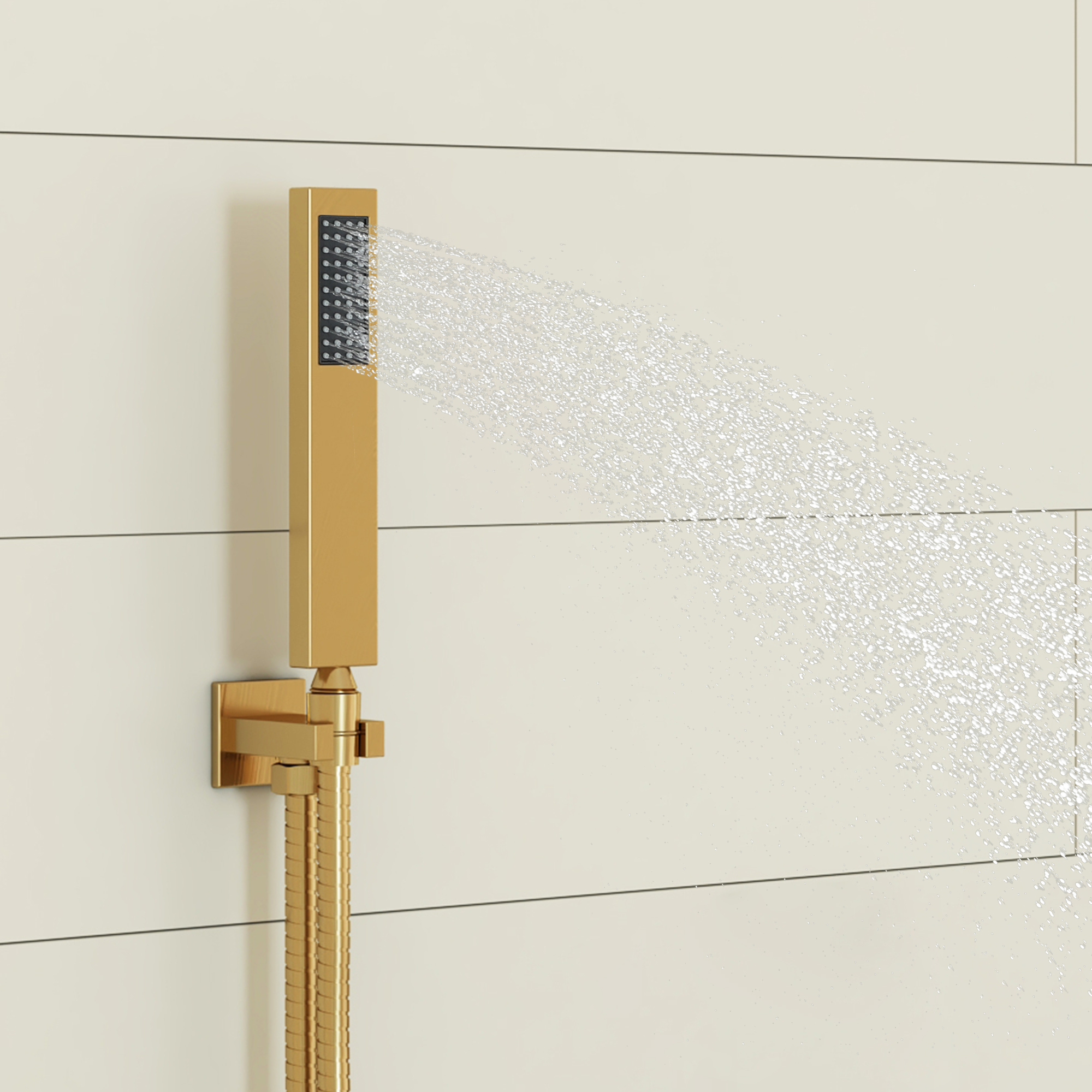2-Function Single Handle 1-Spray Shower Faucet 1.8 GPM with Easy to Install in. Brushed Gold/Brushed Nickel