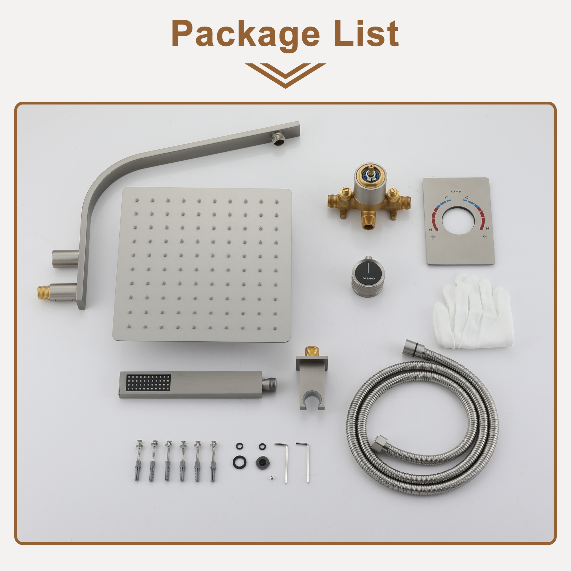 2-Function Single Handle 1-Spray Shower Faucet 1.8 GPM with Easy to Install in. Brushed Gold/Brushed Nickel