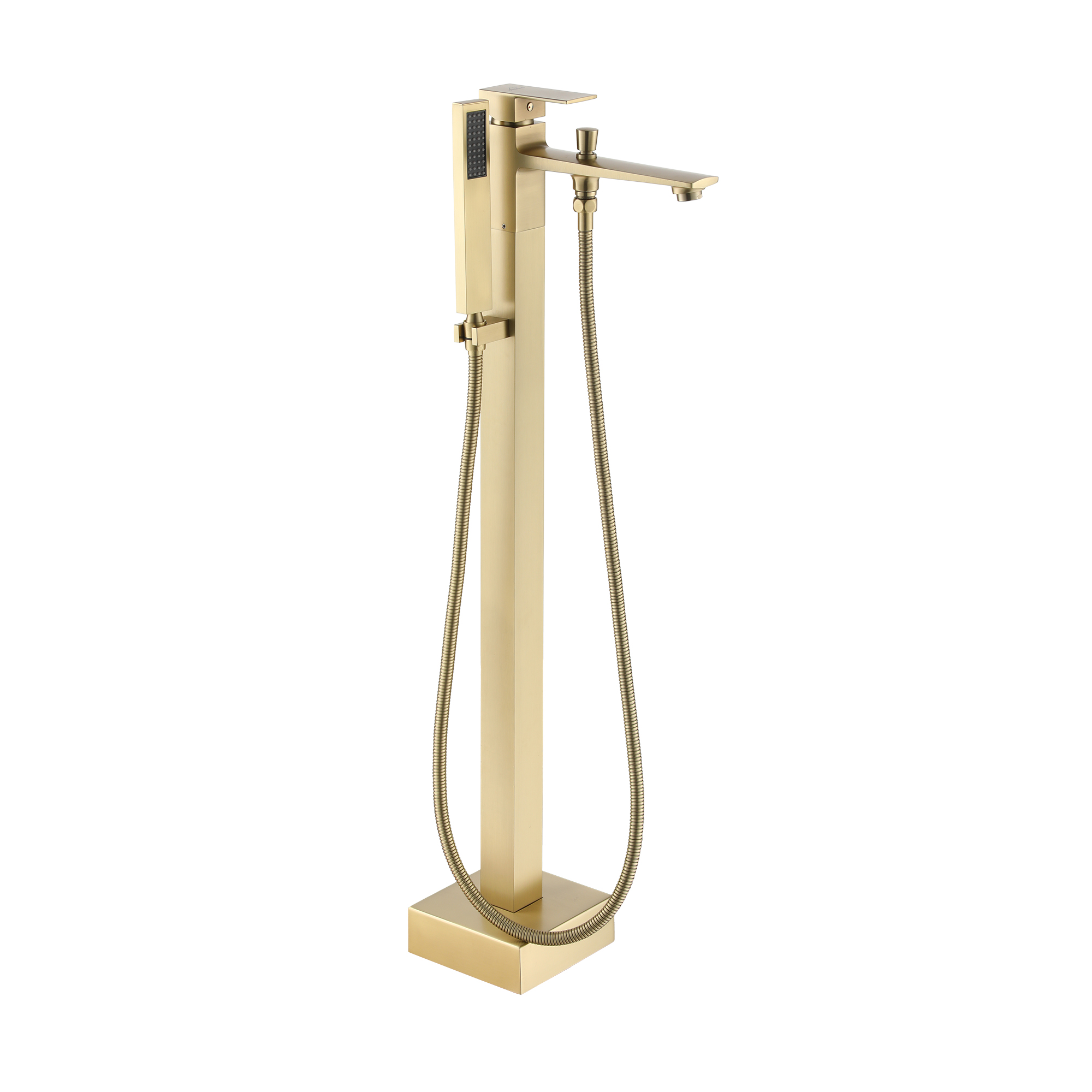 Free Standing Tub Filler Brass Bathtub Faucet with Hand Held Shower 
