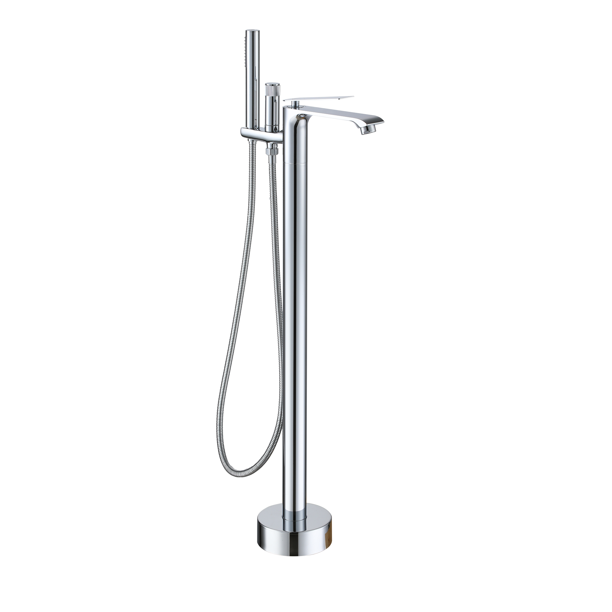 Freestanding Tub Faucet Floor Mounted Tub Filler with 150mm Handheld Hose