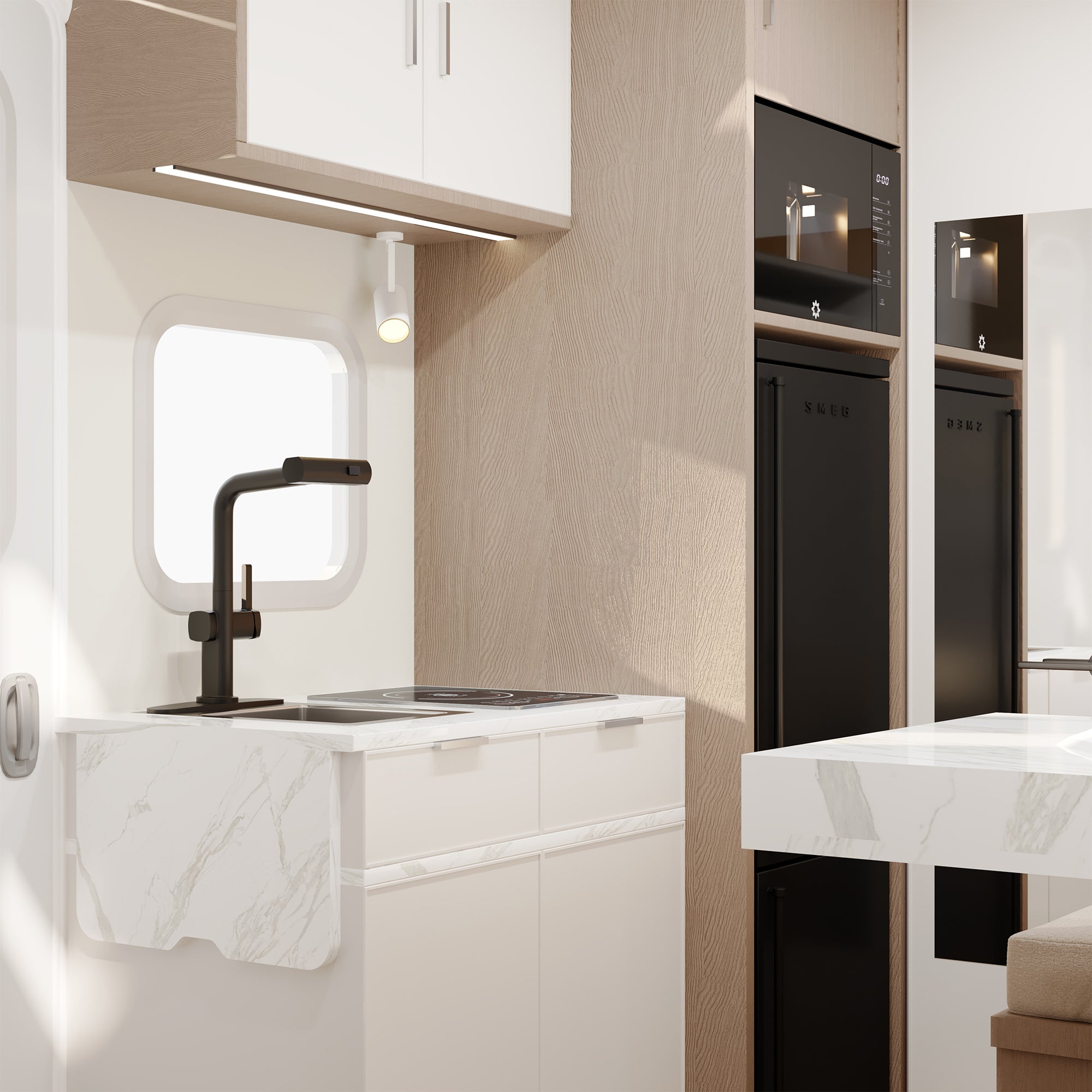 Single Handle Pull Down Sprayer Kitchen Faucet with 3 Functions Spray, 360° swivel Deckplate Included in Brushed Nickel/Brushed Gold/Matte Black/Chrome