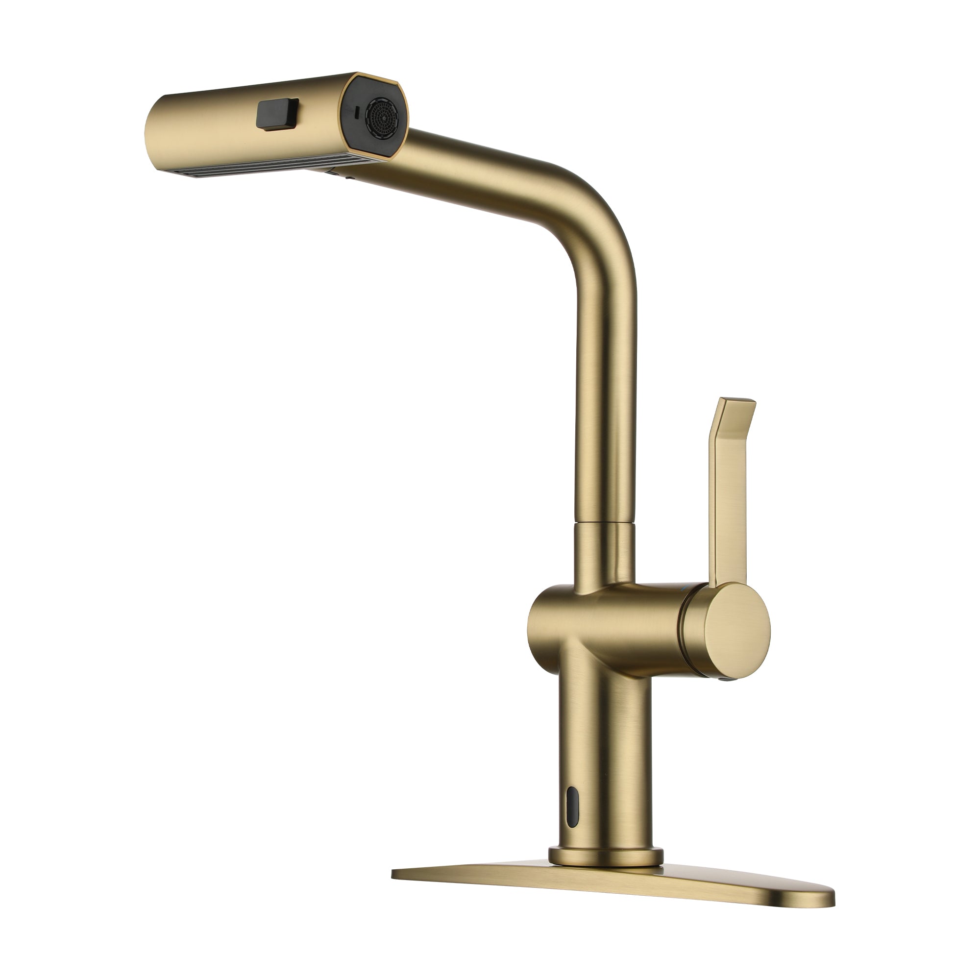 Single Handle Touchless Pull Down Sprayer Kitchen Faucet with Motion Sense Wave, Power Boost in Brushed Nickel/Brushed Gold/Matte Black/Chrome