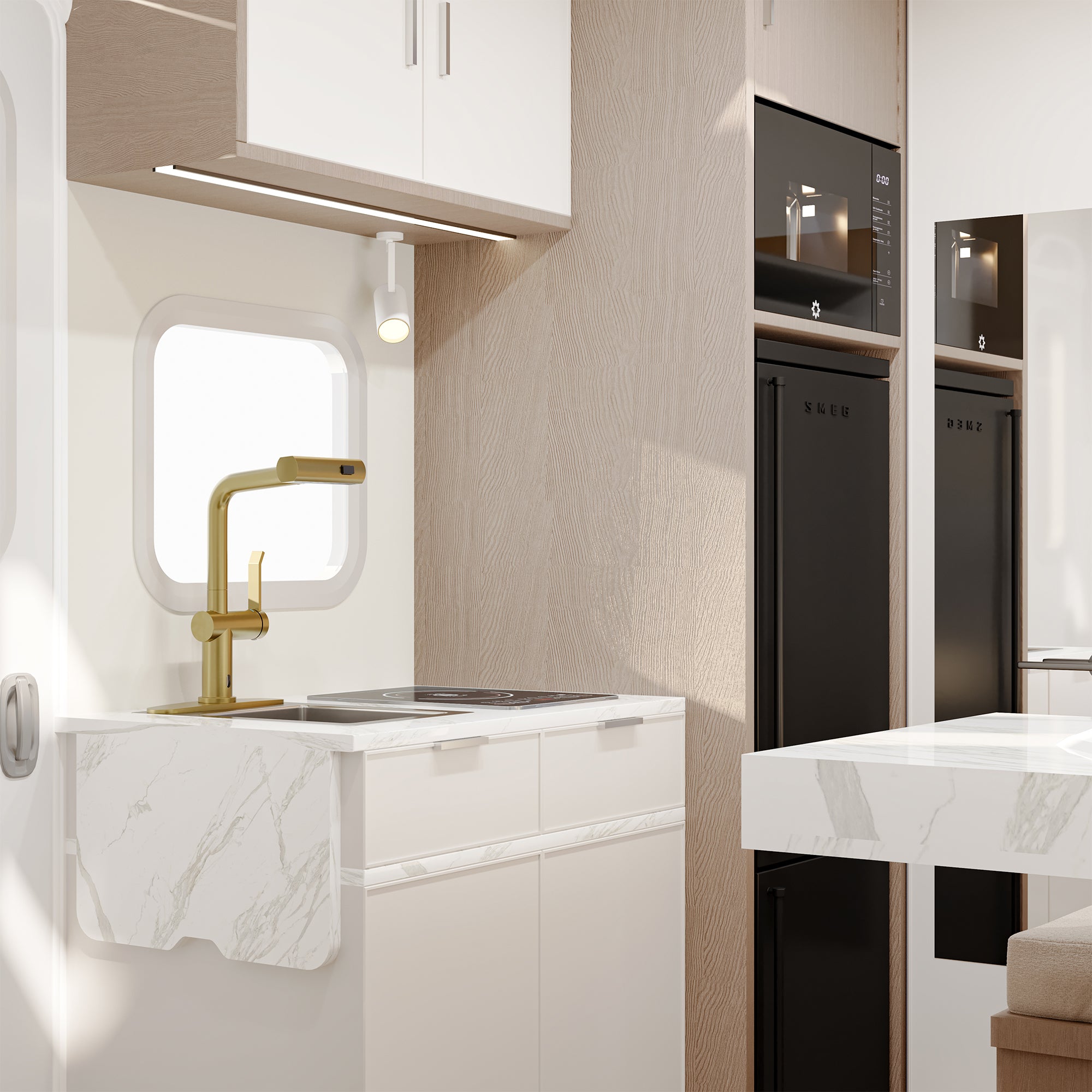 Single Handle Touchless Pull Down Sprayer Kitchen Faucet with Motion Sense Wave, Power Boost in Brushed Nickel/Brushed Gold/Matte Black/Chrome