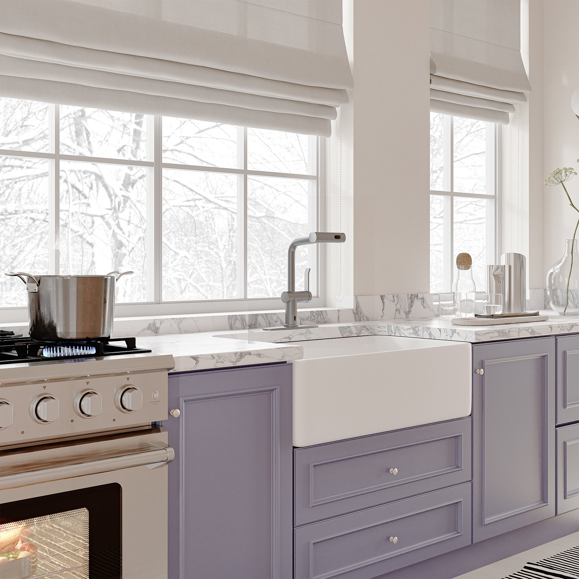 Single Handle Touchless Pull Down Sprayer Kitchen Faucet with Motion Sense Wave, Power Boost in Brushed Nickel/Brushed Gold/Matte Black/Chrome