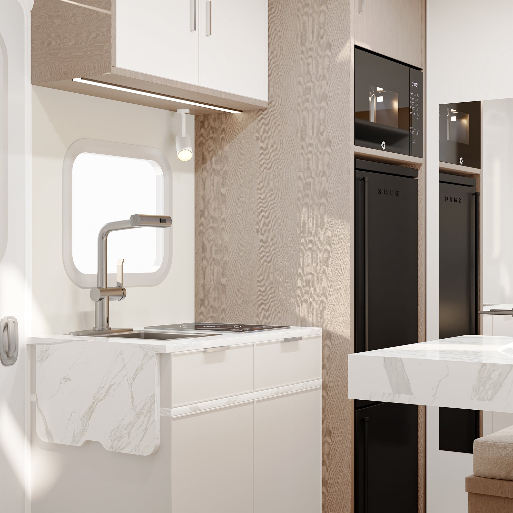 Single Handle Touchless Pull Down Sprayer Kitchen Faucet with Motion Sense Wave, Power Boost in Brushed Nickel/Brushed Gold/Matte Black/Chrome