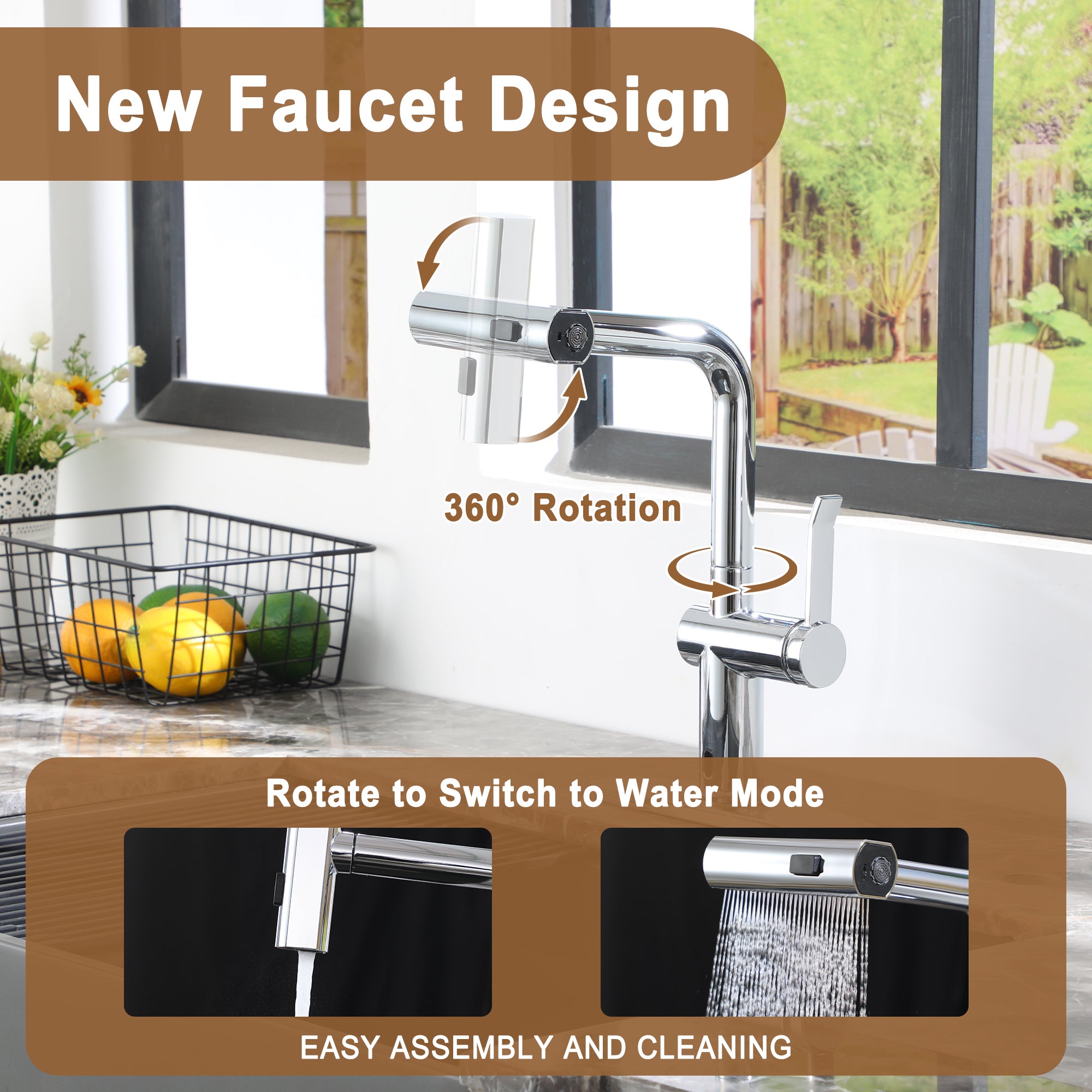 Single Handle Touchless Pull Down Sprayer Kitchen Faucet with Motion Sense Wave, Power Boost in Brushed Nickel/Brushed Gold/Matte Black/Chrome