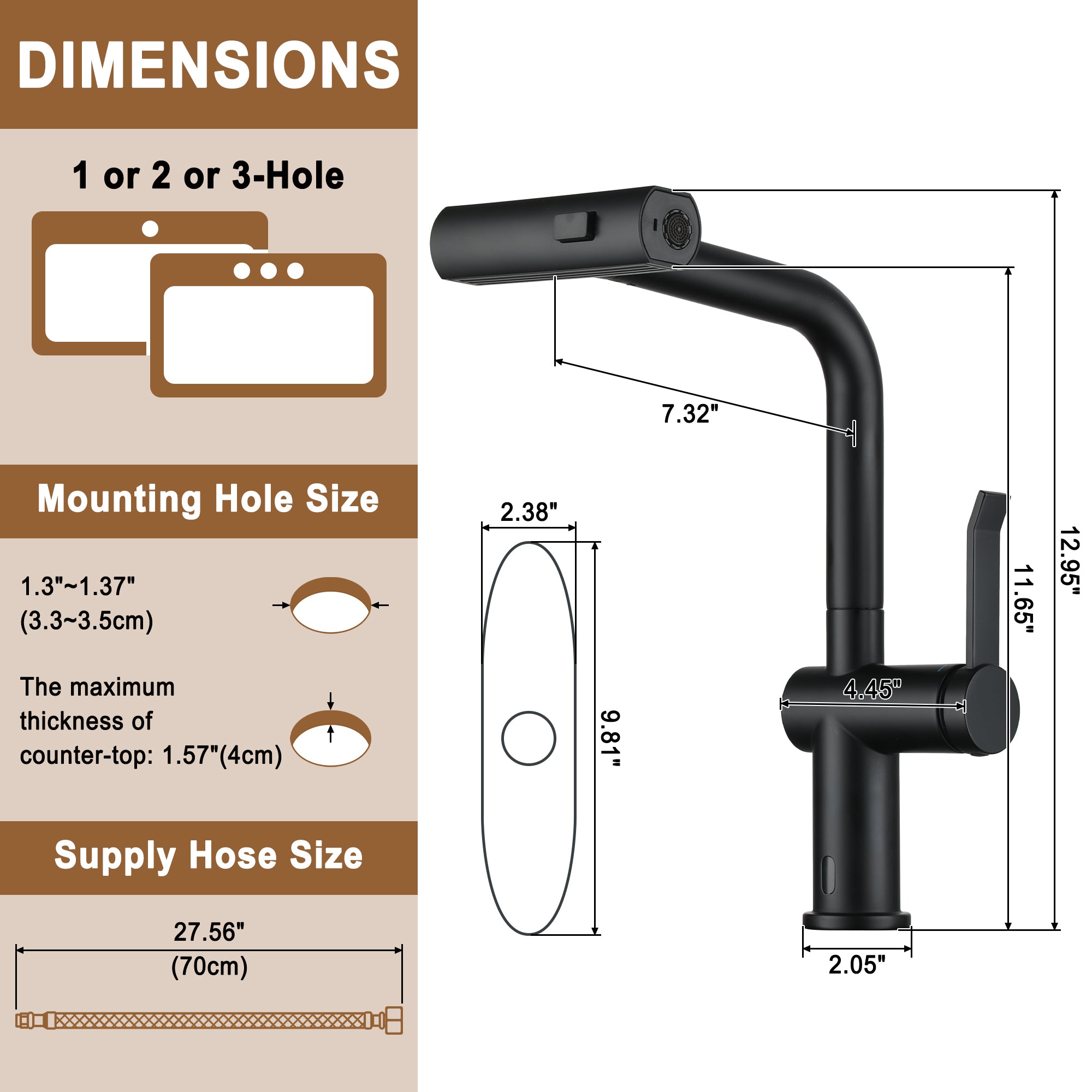 Single Handle Touchless Pull Down Sprayer Kitchen Faucet with Motion Sense Wave, Power Boost in Brushed Nickel/Brushed Gold/Matte Black/Chrome