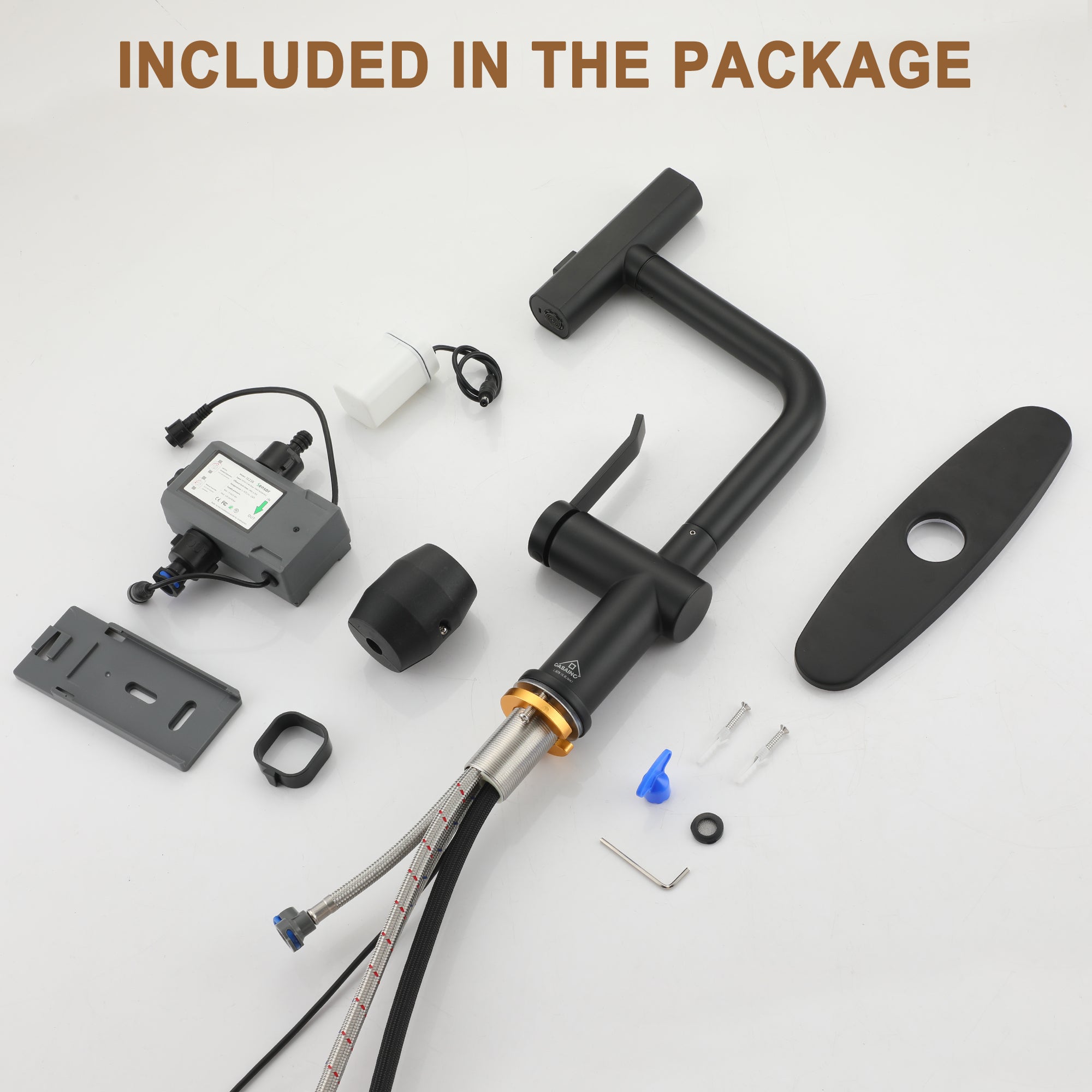 Single Handle Touchless Pull Down Sprayer Kitchen Faucet with Motion Sense Wave, Power Boost in Brushed Nickel/Brushed Gold/Matte Black/Chrome