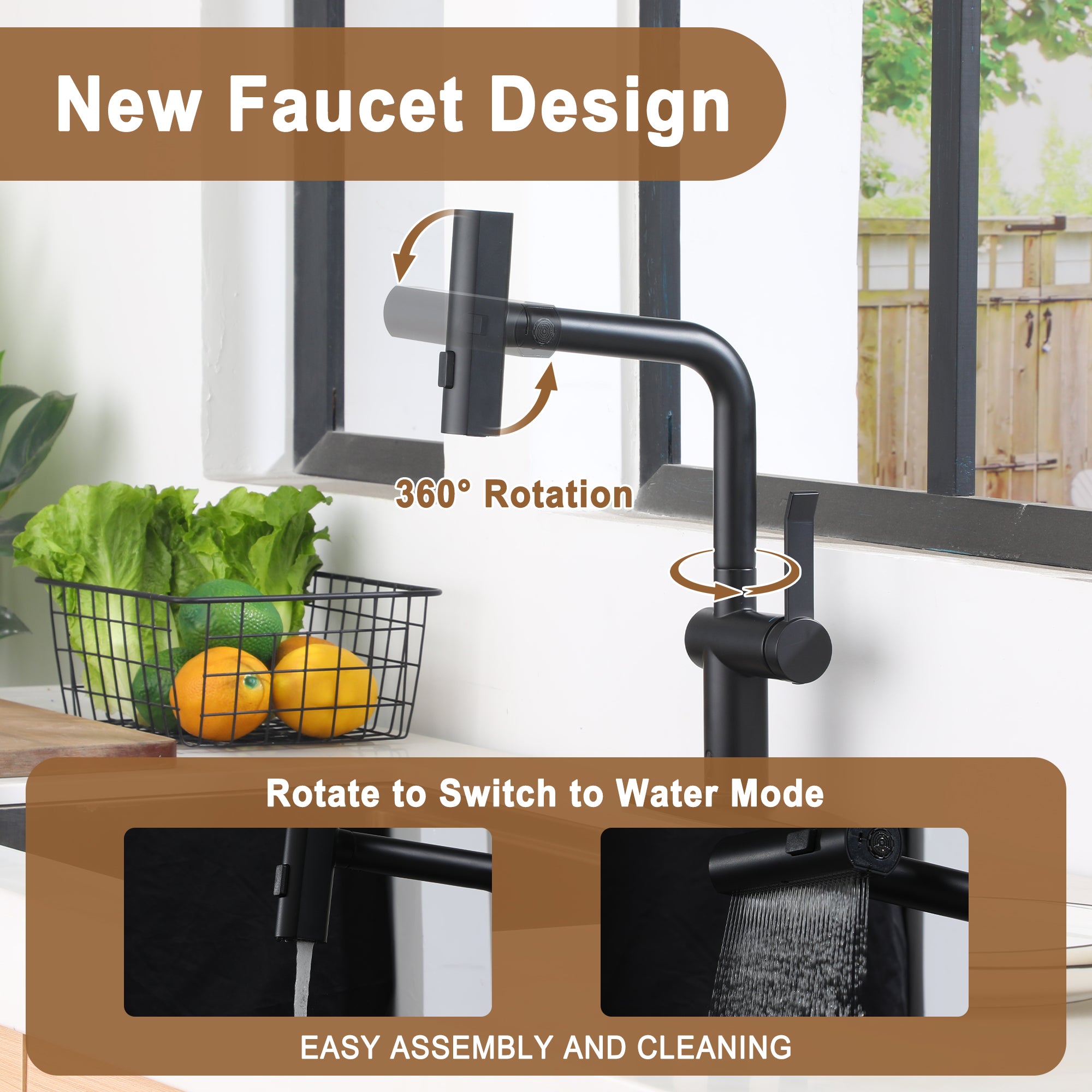 Single Handle Touchless Pull Down Sprayer Kitchen Faucet with Motion Sense Wave, Power Boost in Brushed Nickel/Brushed Gold/Matte Black/Chrome