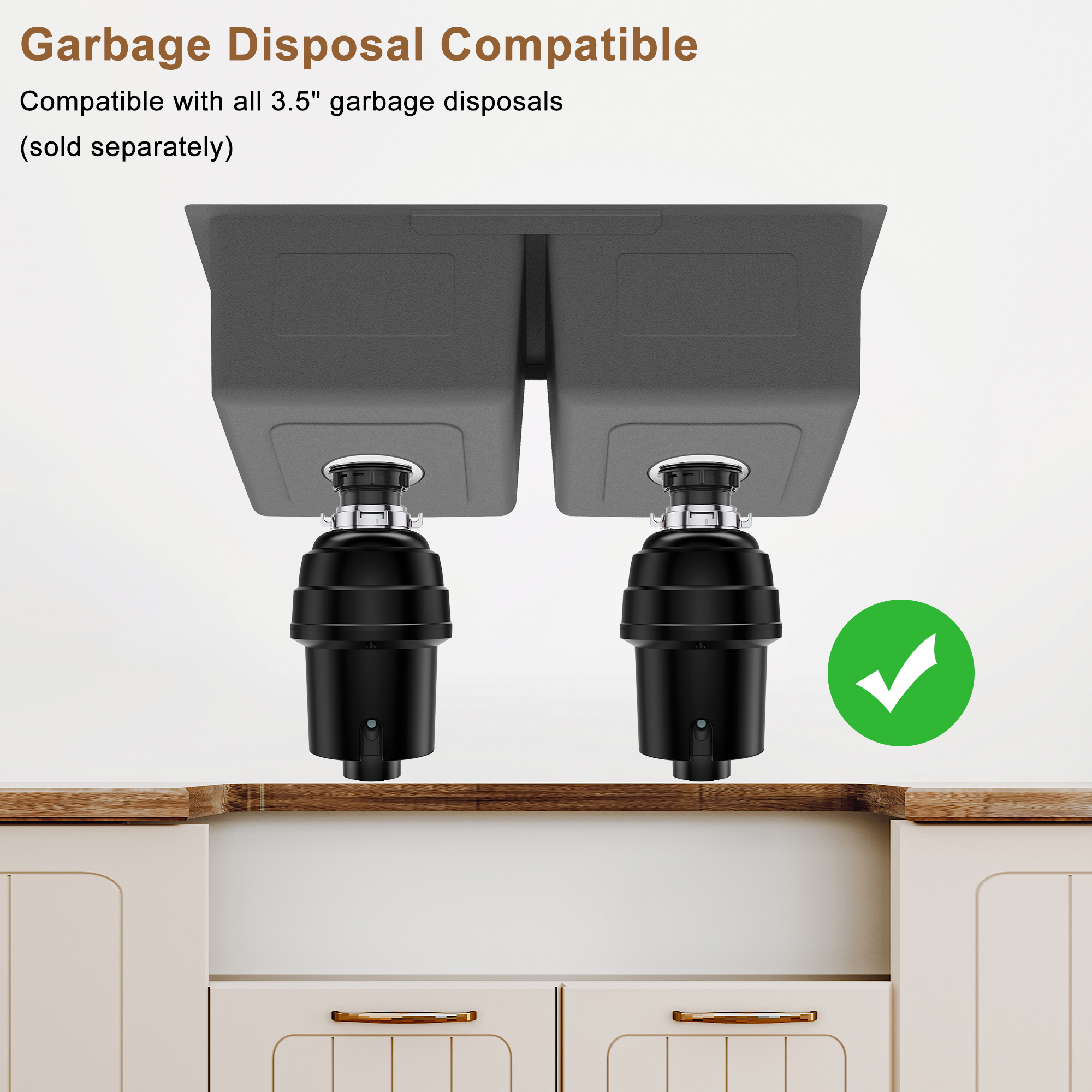 31-inch brushed stainless steel sink under the table 9-inch deep 50/50 double grooves with drain grid and drainer