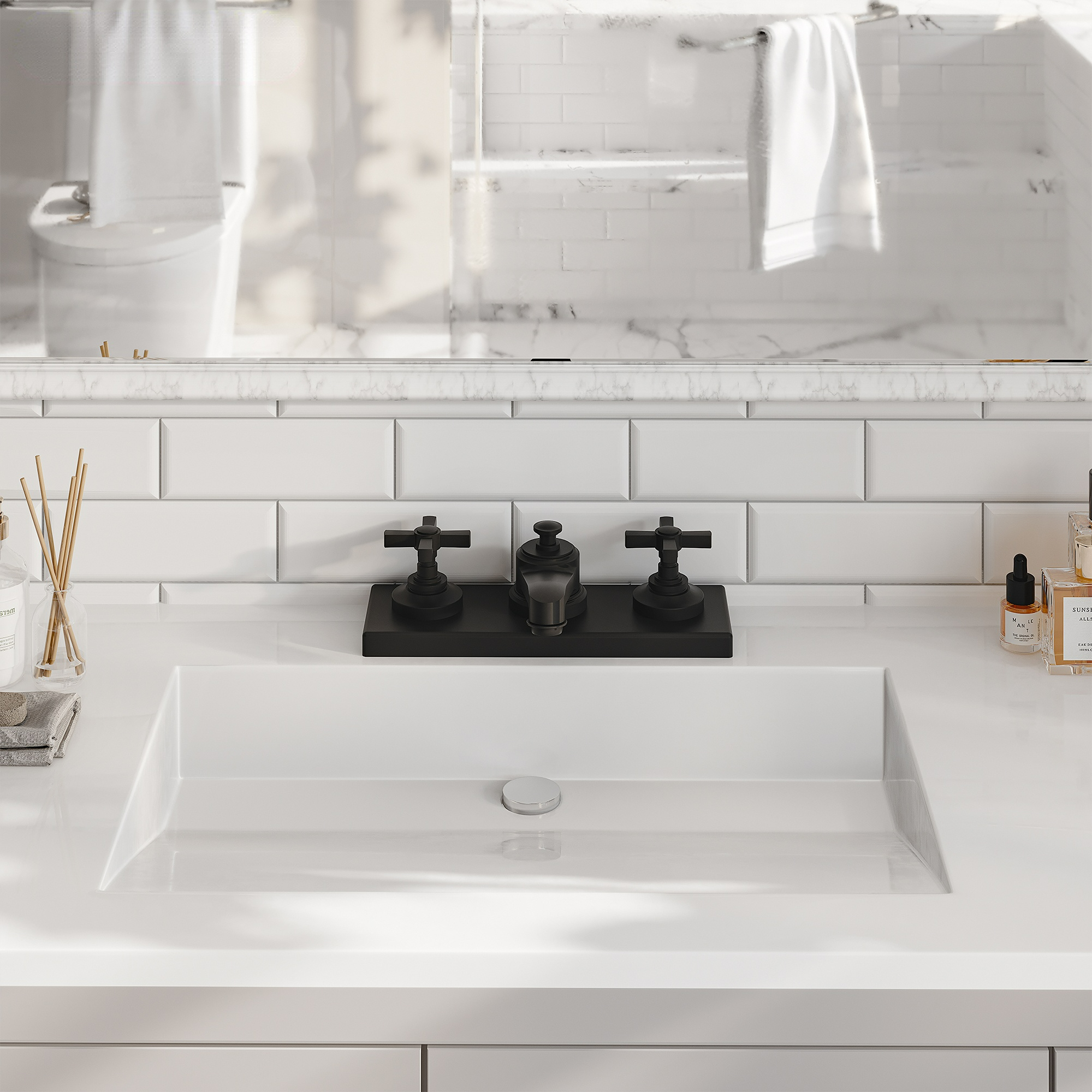 Bathroom Sink Faucet 3 Hole, 8 Inch Widespread Bathroom Faucet with Pop-up Drain 2 Handles Vintage Lavatory Vanity Faucets with cUPC Water Supply Hose,