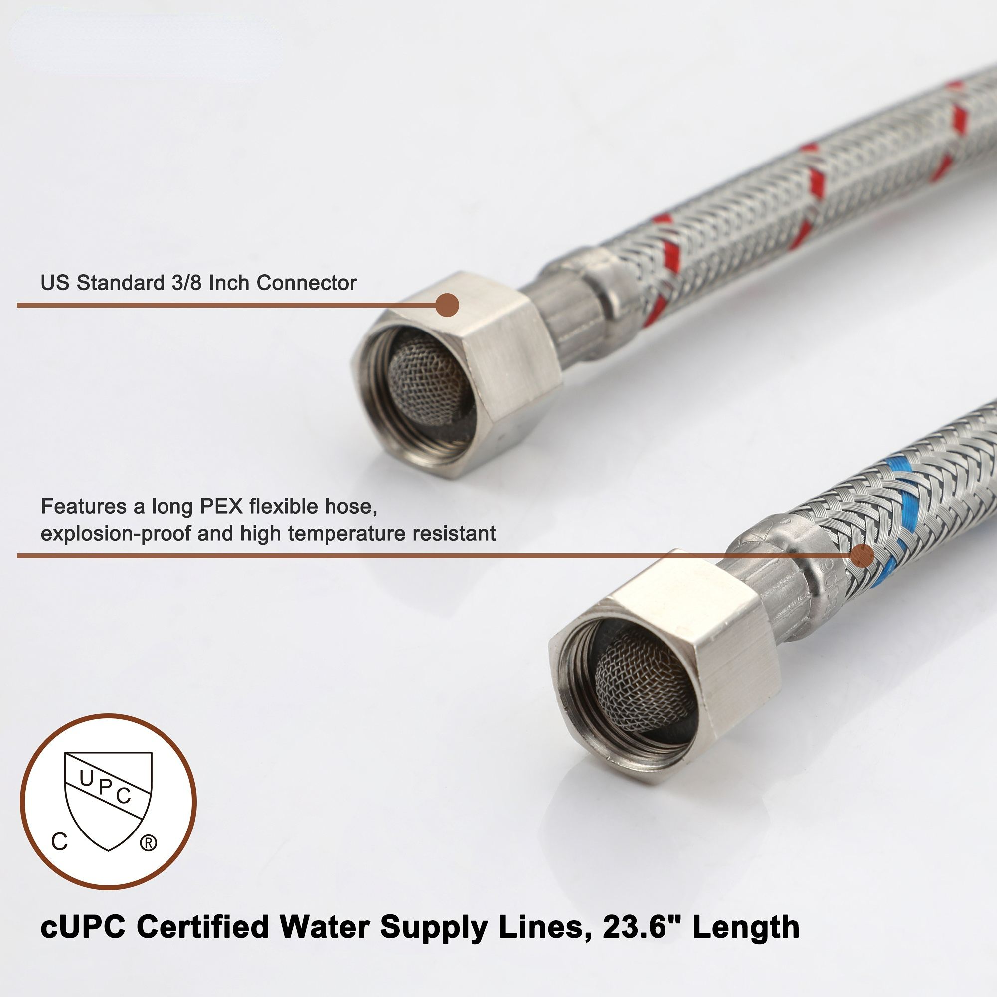 Boyel Living Vintage Cross 8 in. Widespread 2-Handle Bathroom Faucet in Brushed Gold