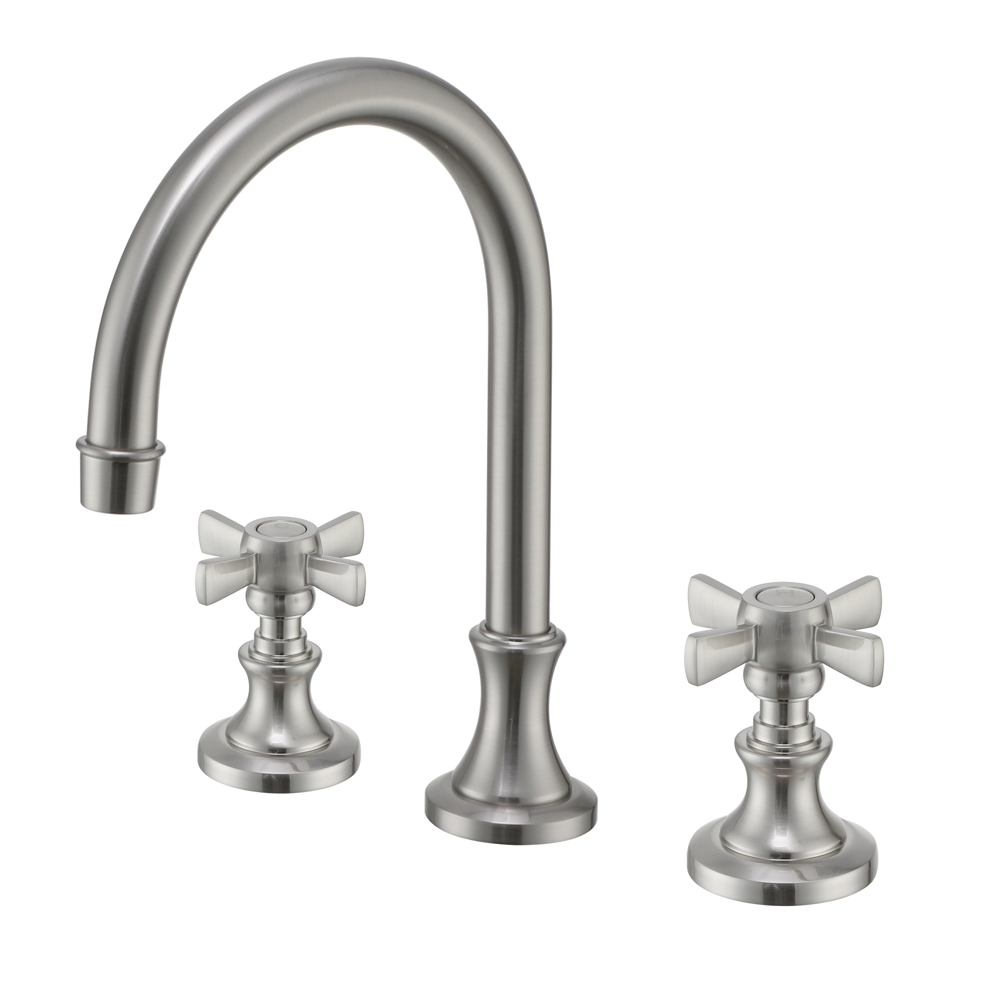 Boyel Living High-Arc 8 in. Widerspread 2-Handle Bathroom Faucet in Bushed Gold/Brushed Nickel/Matte Black