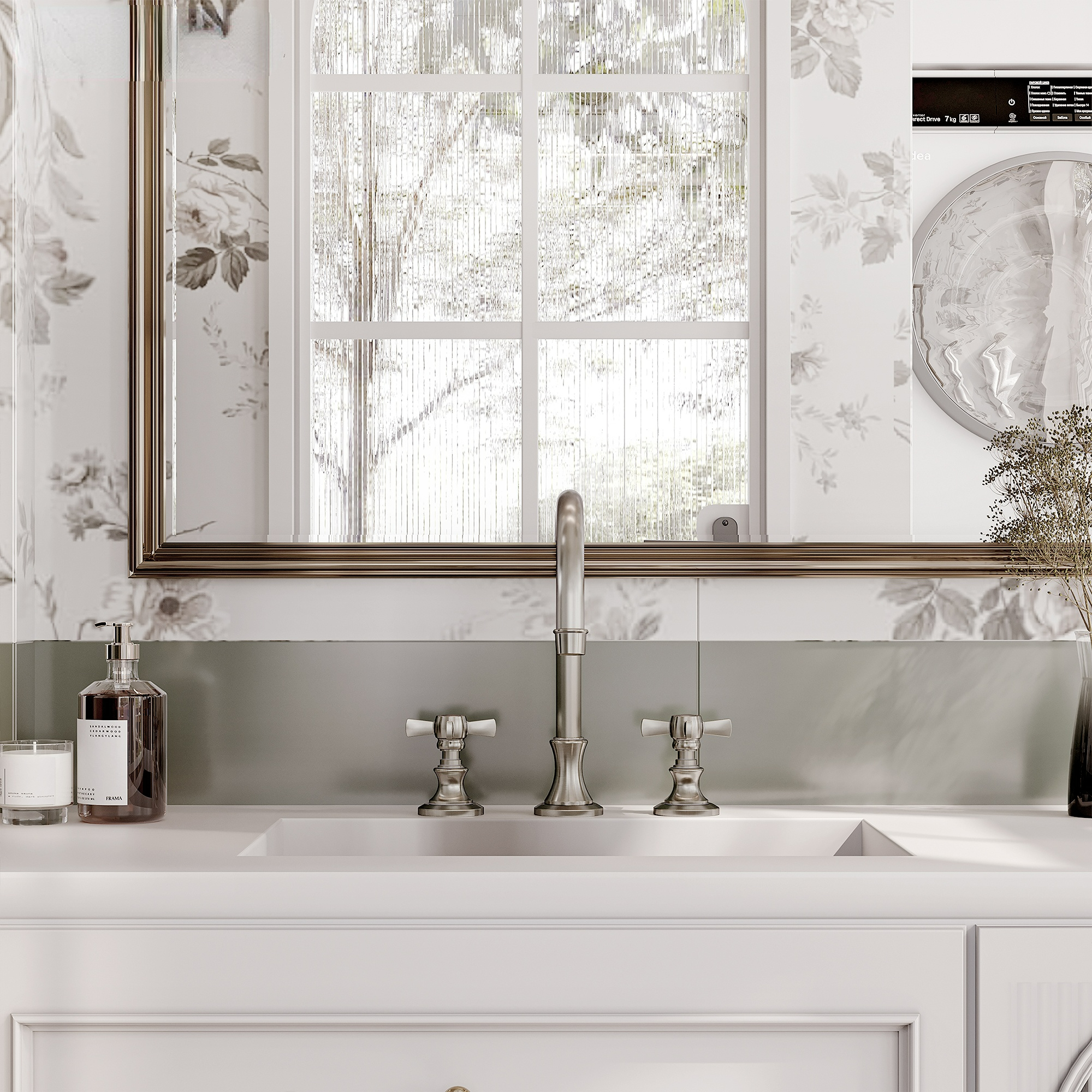 Boyel Living High-Arc 8 in. Widerspread 2-Handle Bathroom Faucet in Bushed Gold/Brushed Nickel/Matte Black