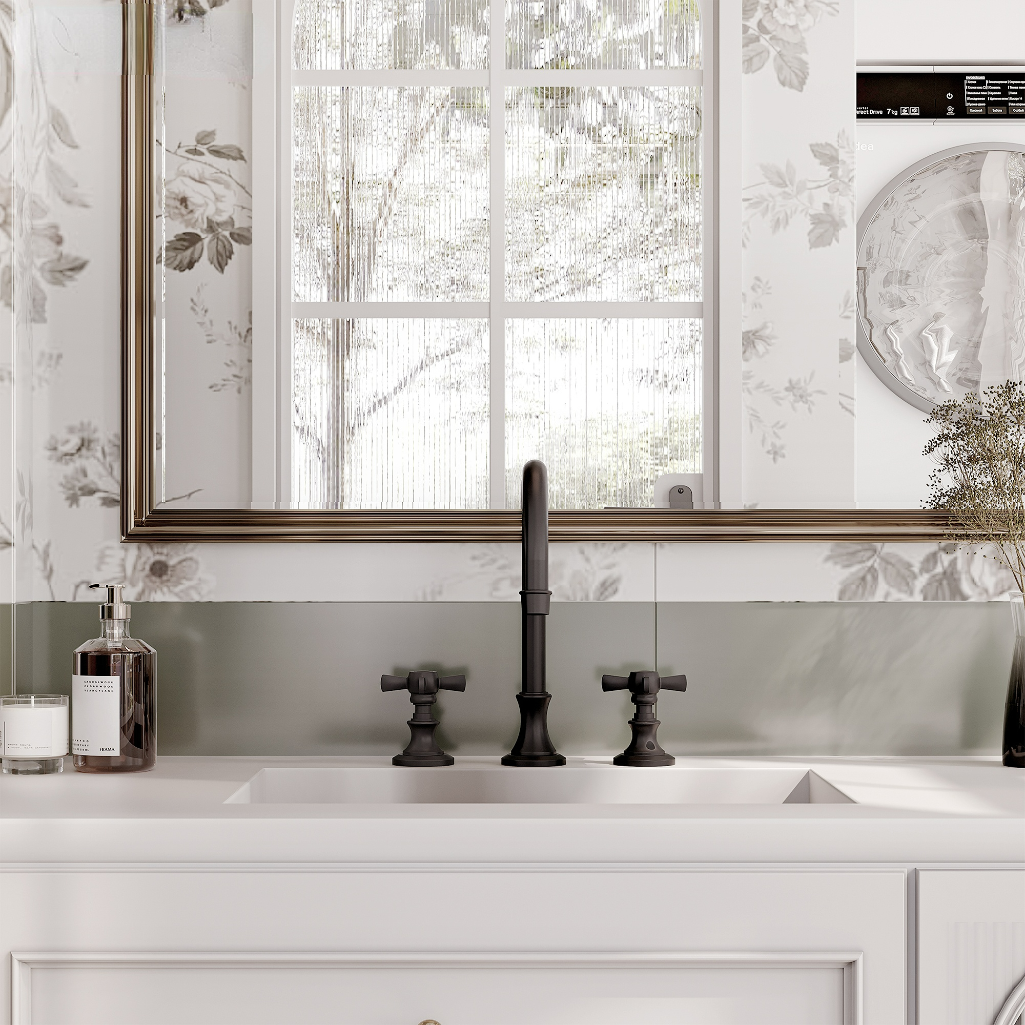 Boyel Living High-Arc 8 in. Widerspread 2-Handle Bathroom Faucet in Bushed Gold/Brushed Nickel/Matte Black