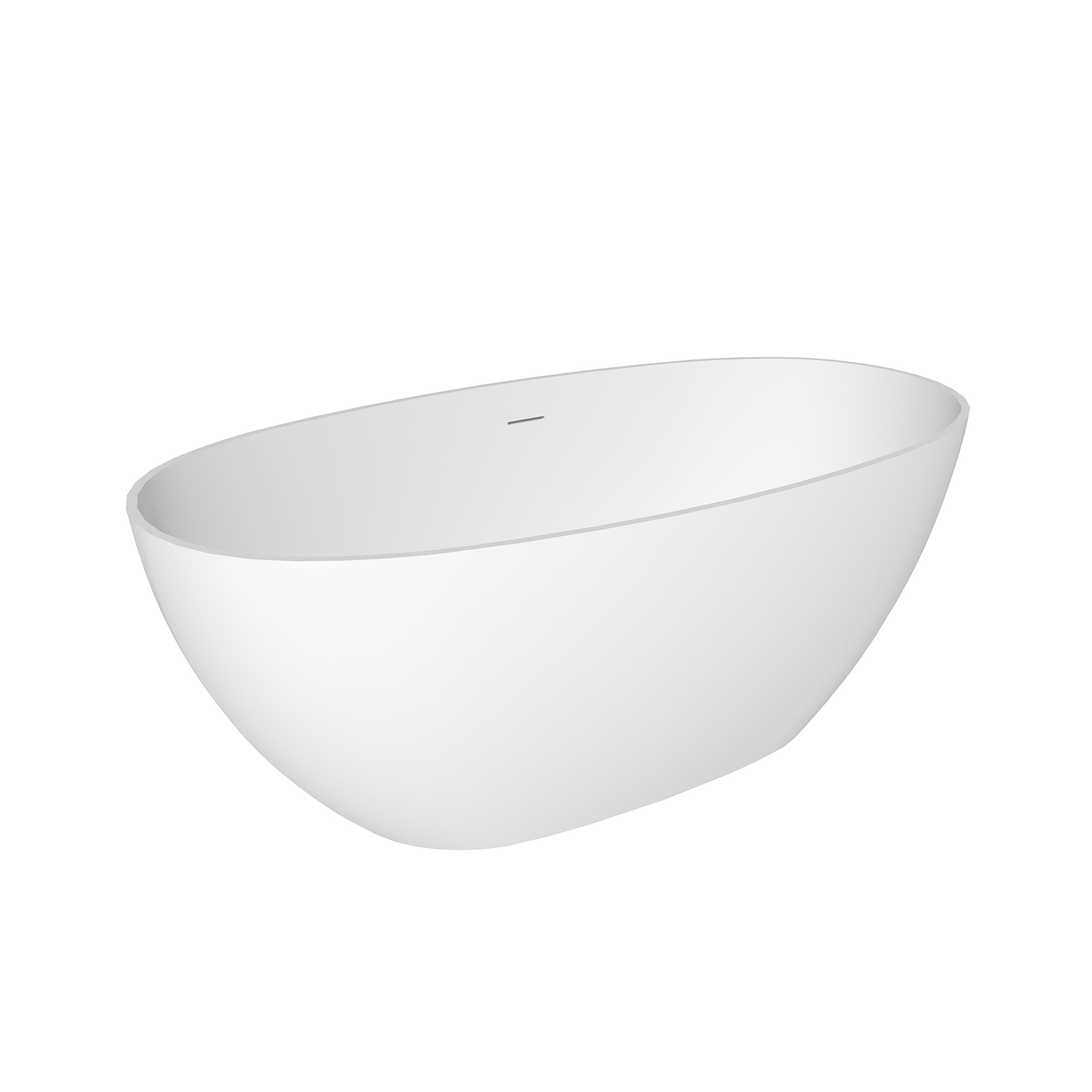 59"/63"/67" Freestanding Oval Solid Surface Stone Bathtub with Center Drain and cUPc Certification