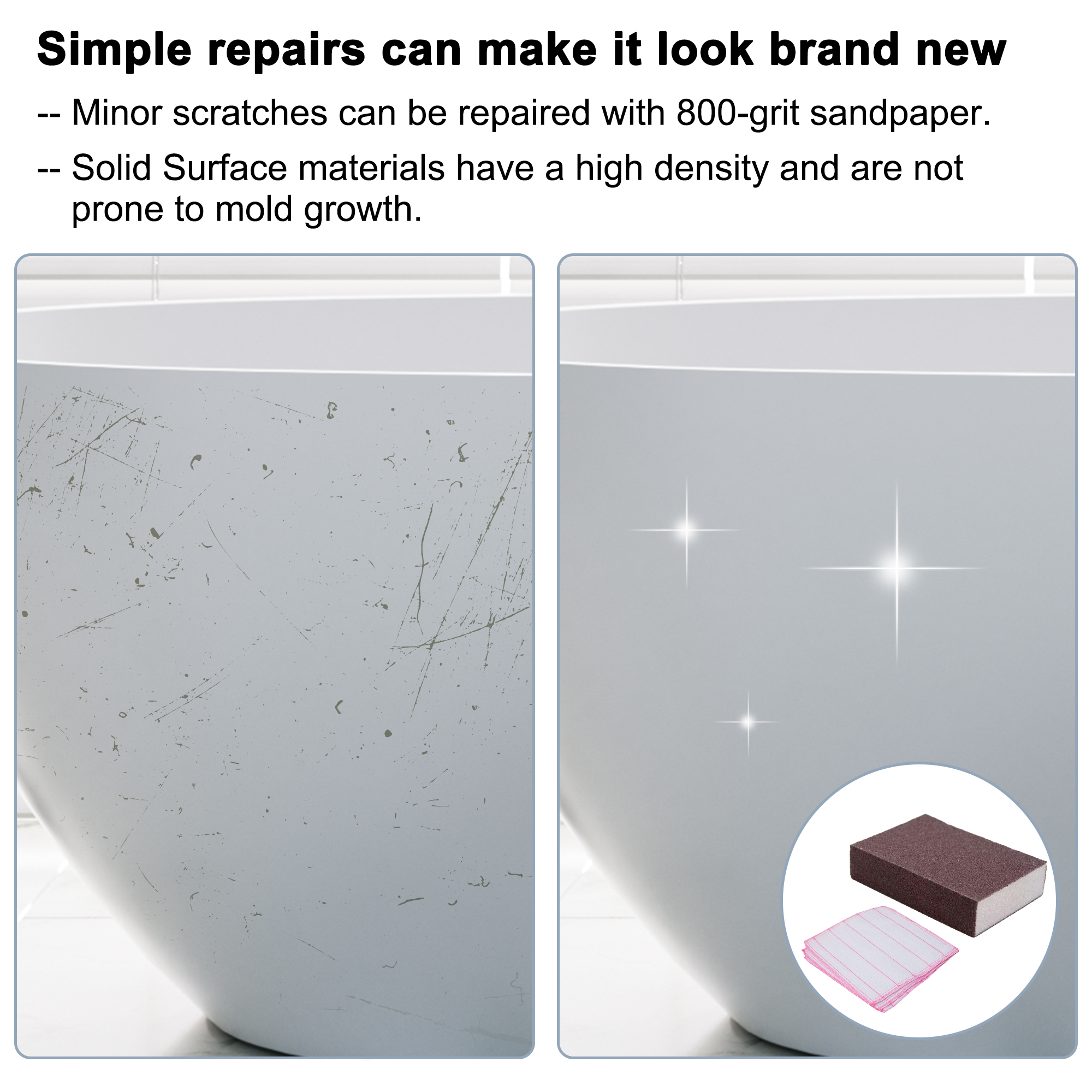 59"/63"/67" Freestanding Oval Solid Surface Stone Bathtub with Center Drain and cUPc Certification